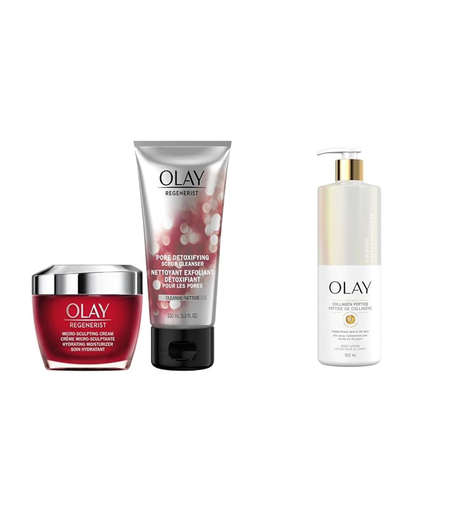 Olay Regenerist Advanced Anti Aging Skin Care Duo Pack 6.7 Ounce & Firming & Hydrating Body Lotion with Collagen White and Gray 502 ml (Pack of 1) SKIN_CARE + SKIN_MOISTURIZER - Buy Online on GoSupps.com