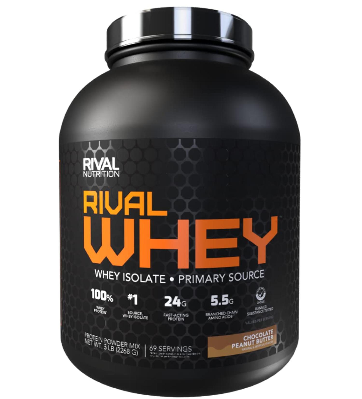 Rival Whey 100% Whey Protein Chocolate Peanut Butter 5 Lb - Buy Online on GoSupps.com