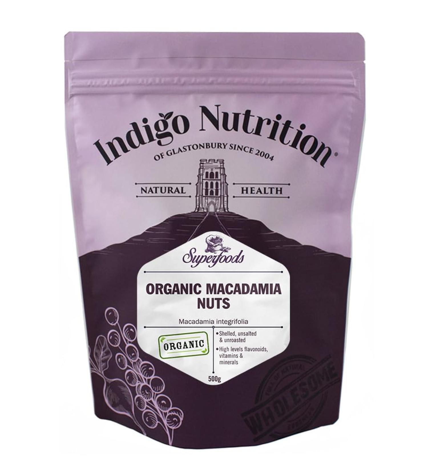 Indigo Herbs Organic Macadamia Nuts 500g