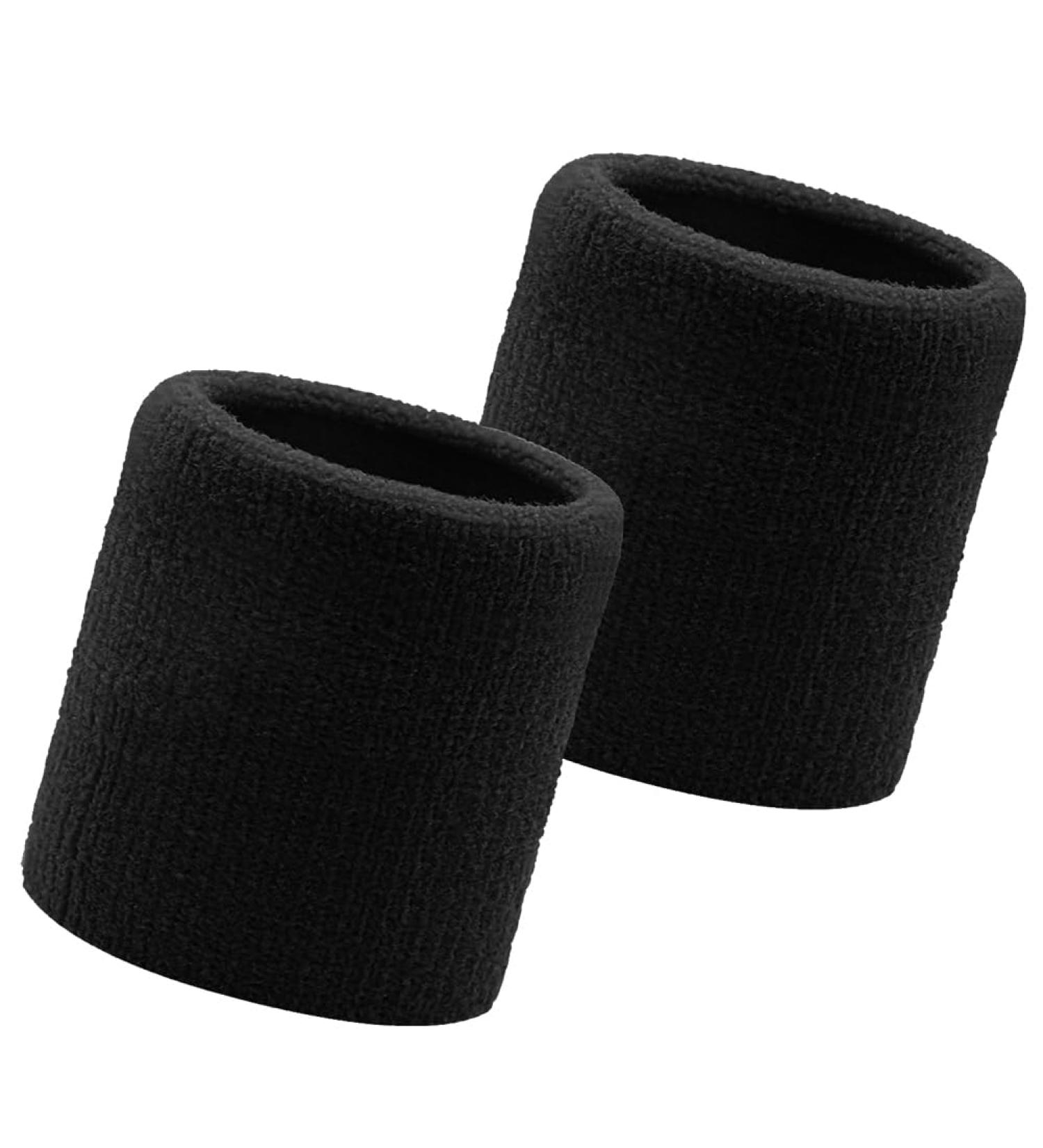 Flintronic Absorbent Welding Tapes for Men & Women | Soft Cotton Fitness Arm Bracelets for Handball Football & Tennis - Black - Buy Online on GoSupps.com