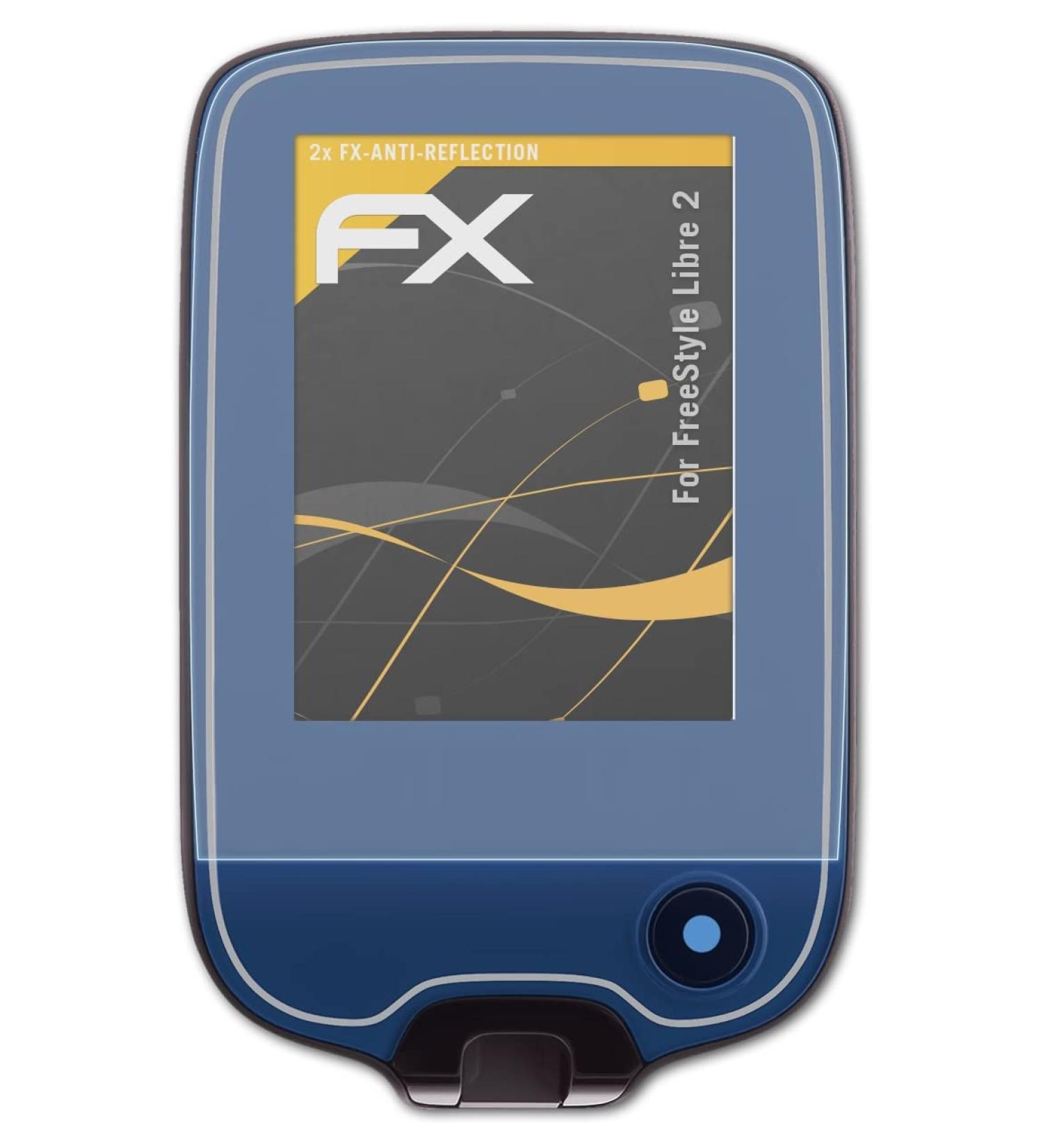 atFoliX Screen Protector for FreeStyle Libre 2 - Anti-Reflective & Shock-Absorbing FX Protector (2 Pack) | International Shipping Available - Buy Online on GoSupps.com