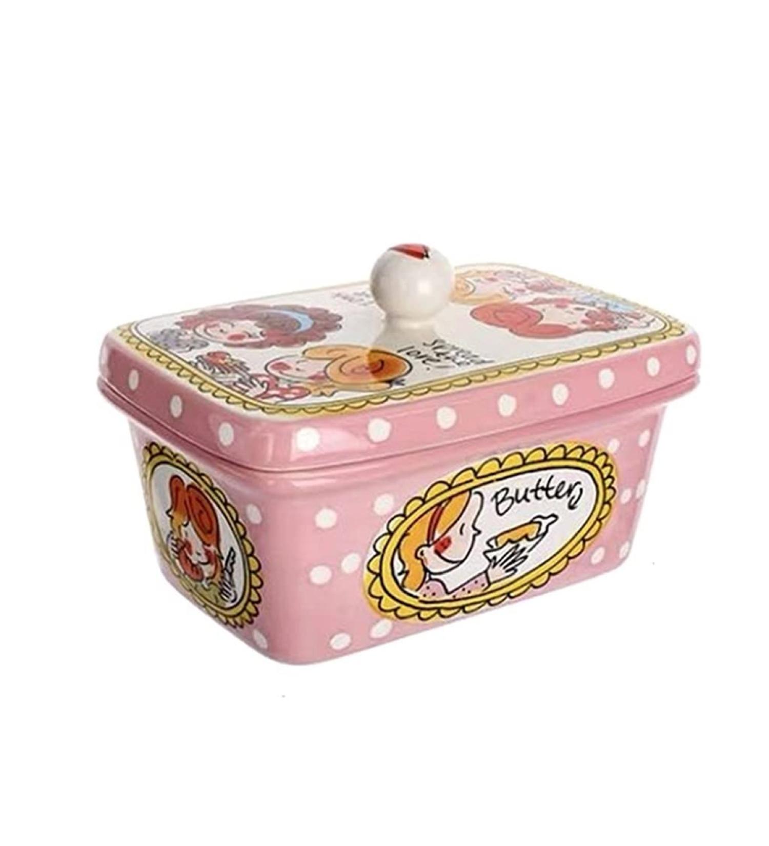 Butter Keeper Ceramic Butter Dish and Gift Cream Butter Doss with Lid Cute Ceramic Butter Dish Ceramic Butter Dish Butter Tray ( Color : Pink ) - Buy Online on GoSupps.com