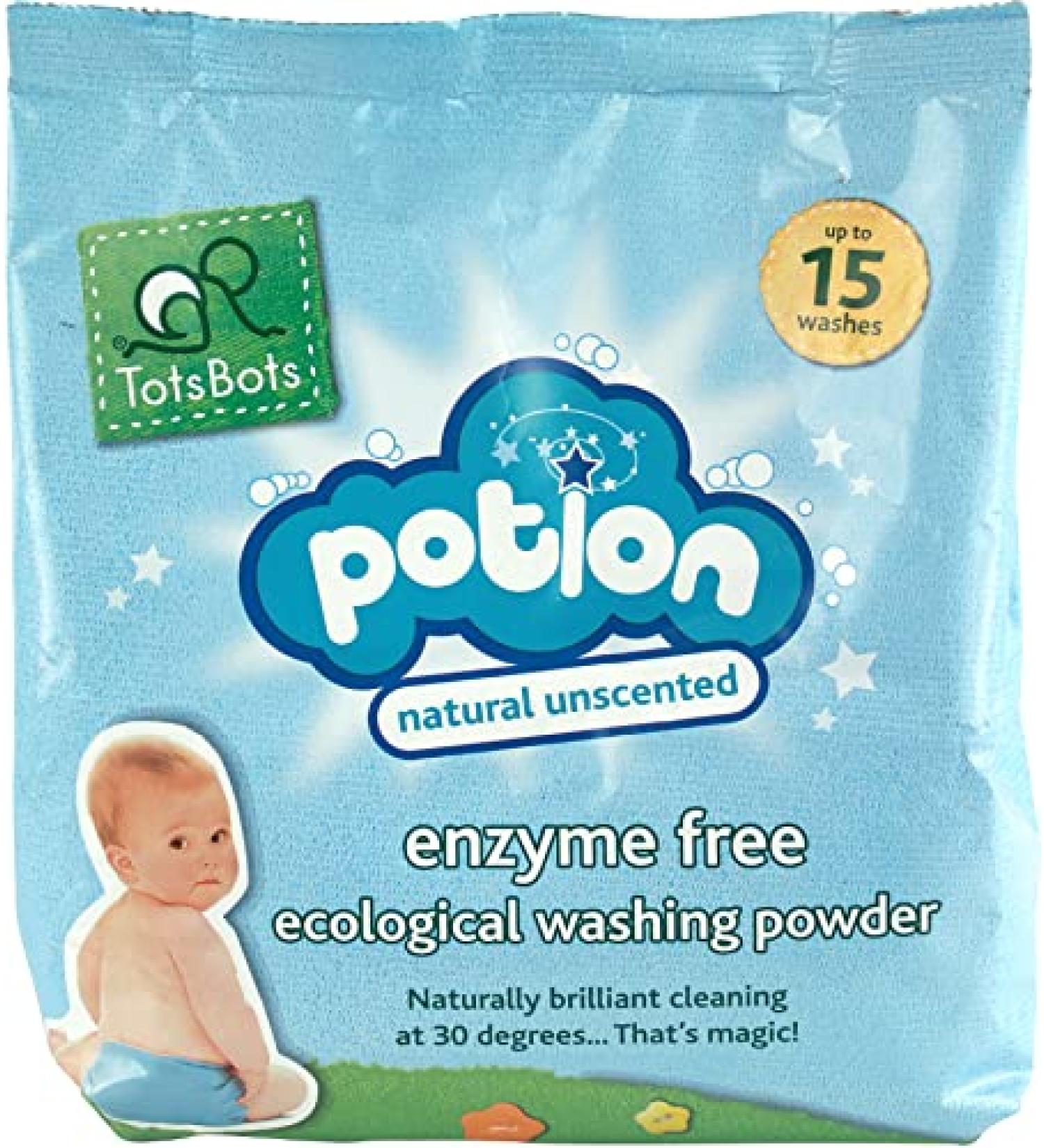 TotsBots | Potion | Unscented | Enzyme Free Eco-Friendly Washing Powder | Low Temperatures | Ethical | Vegan Unscented 750.00 g (Pack of 1)
