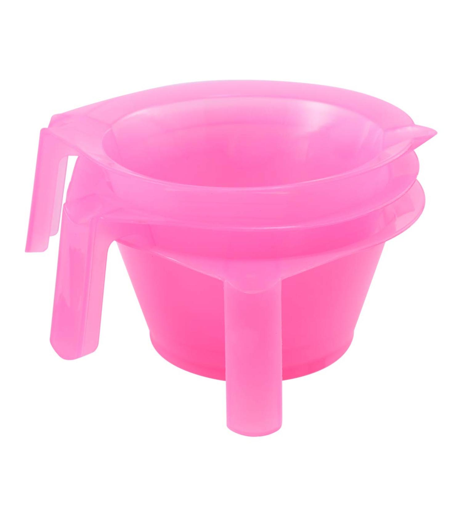 Lurrose 3pcs Hair Dye Bowl Mixing Kit - DIY Hair Colouring Tool for Salon Hairdressing - Pink - Buy Online on GoSupps.com