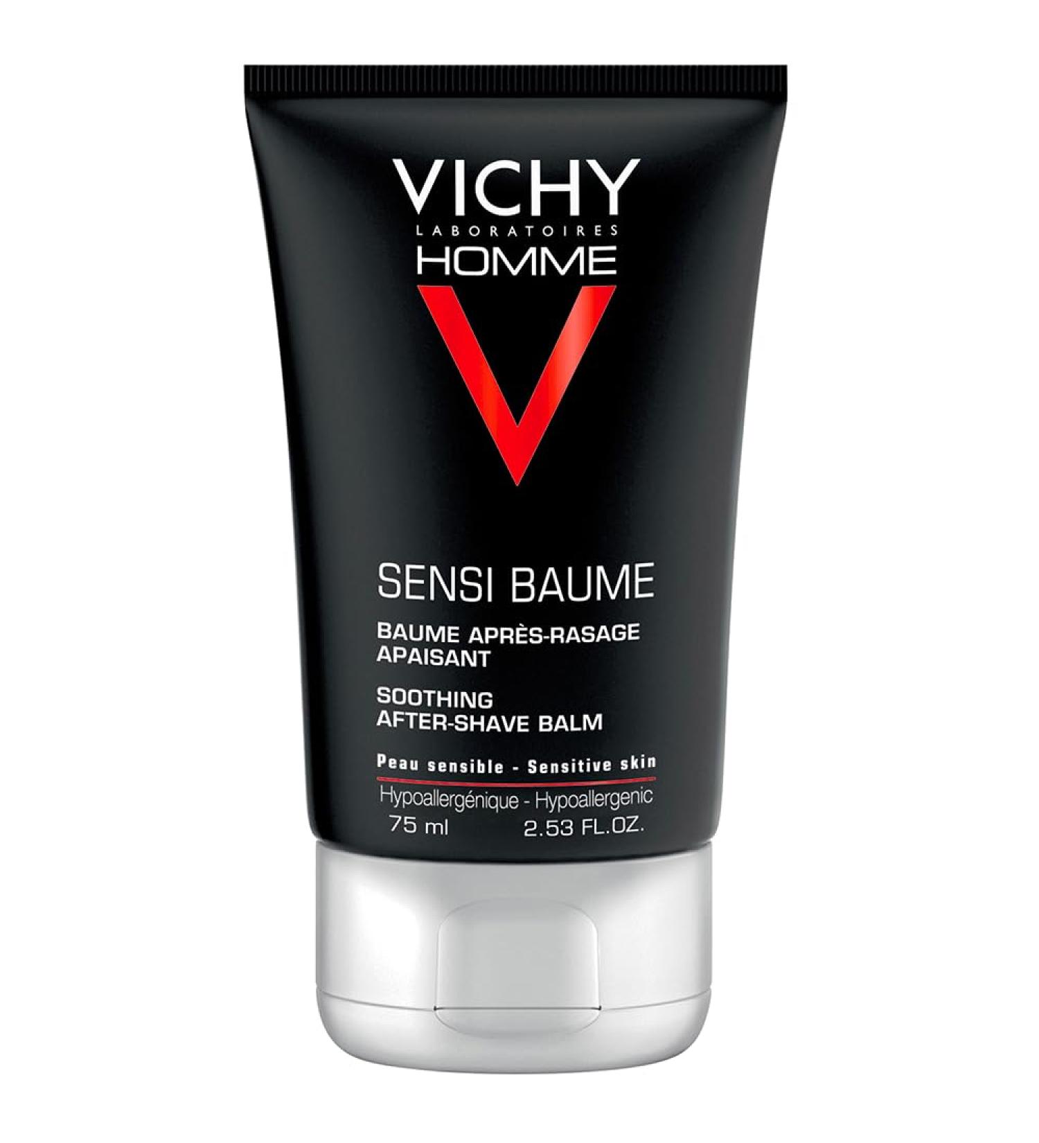 Vichy Homme Sensi Baume Soothing After-shave Balm - Buy Online on GoSupps.com