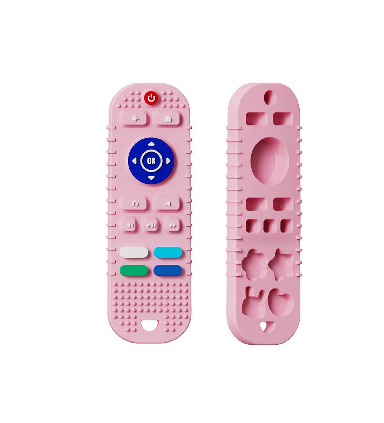 Silicone TV Remote Teething Toy for 6+ Months Babies - BPA Free, Pink - 1 Pack - Buy Online on GoSupps.com