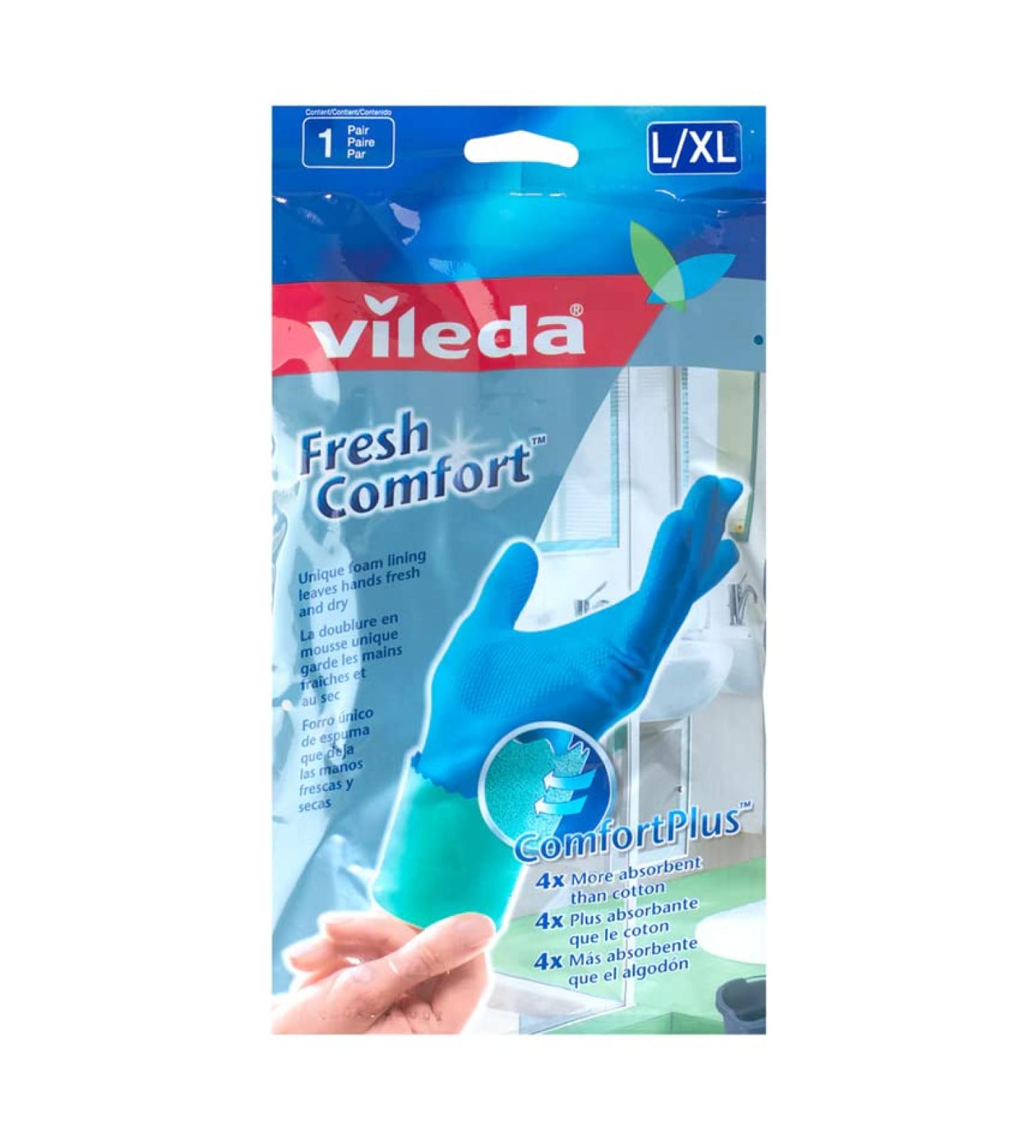 Vileda Fresh Comfort L/XL Gloves - 1 Pair - Buy Online on GoSupps.com