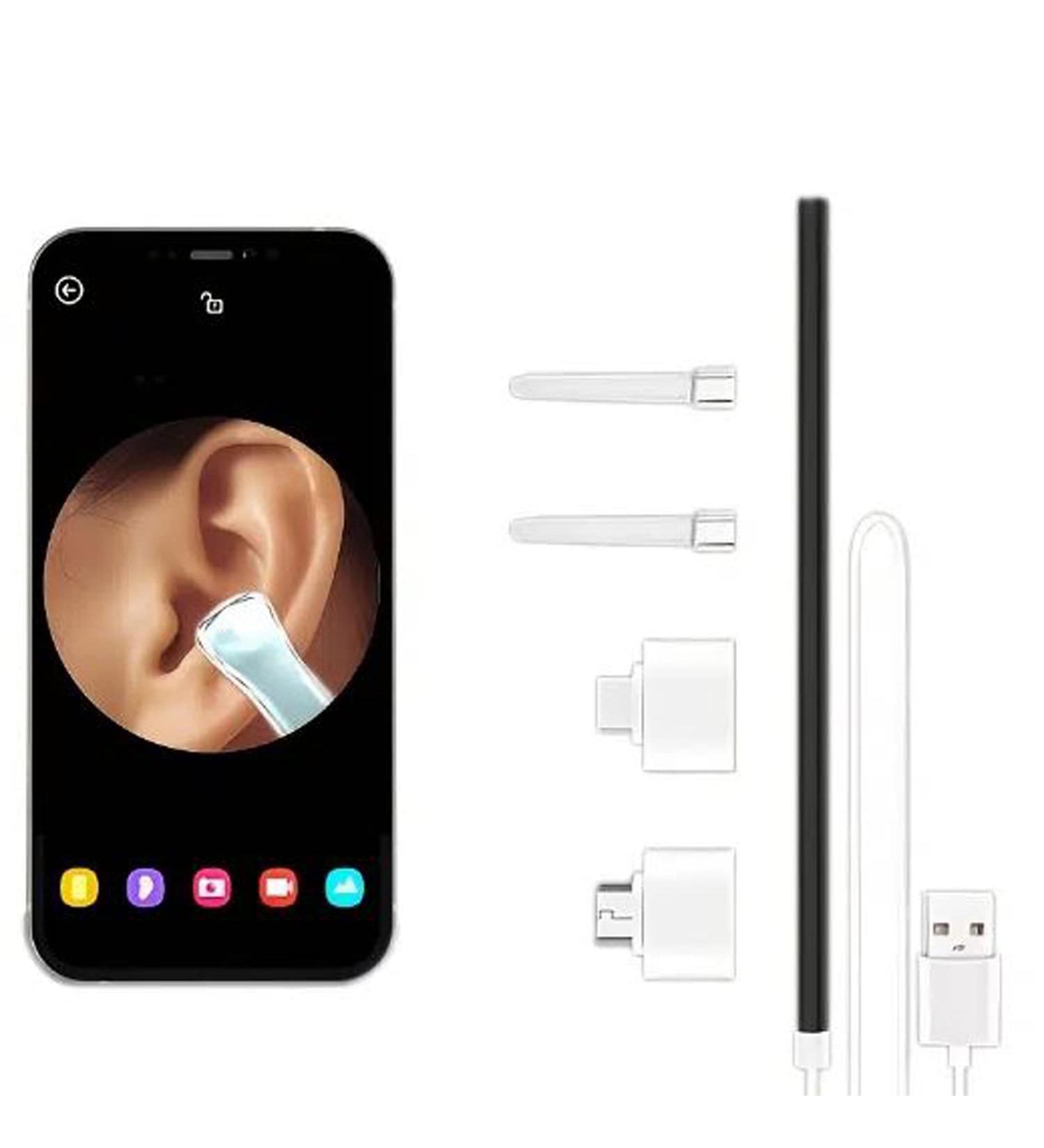 Home Ear Wax Removal Kit with 1080P Camera - Ear Cleaner with LED Light for iPhone & Android - Buy Online on GoSupps.com