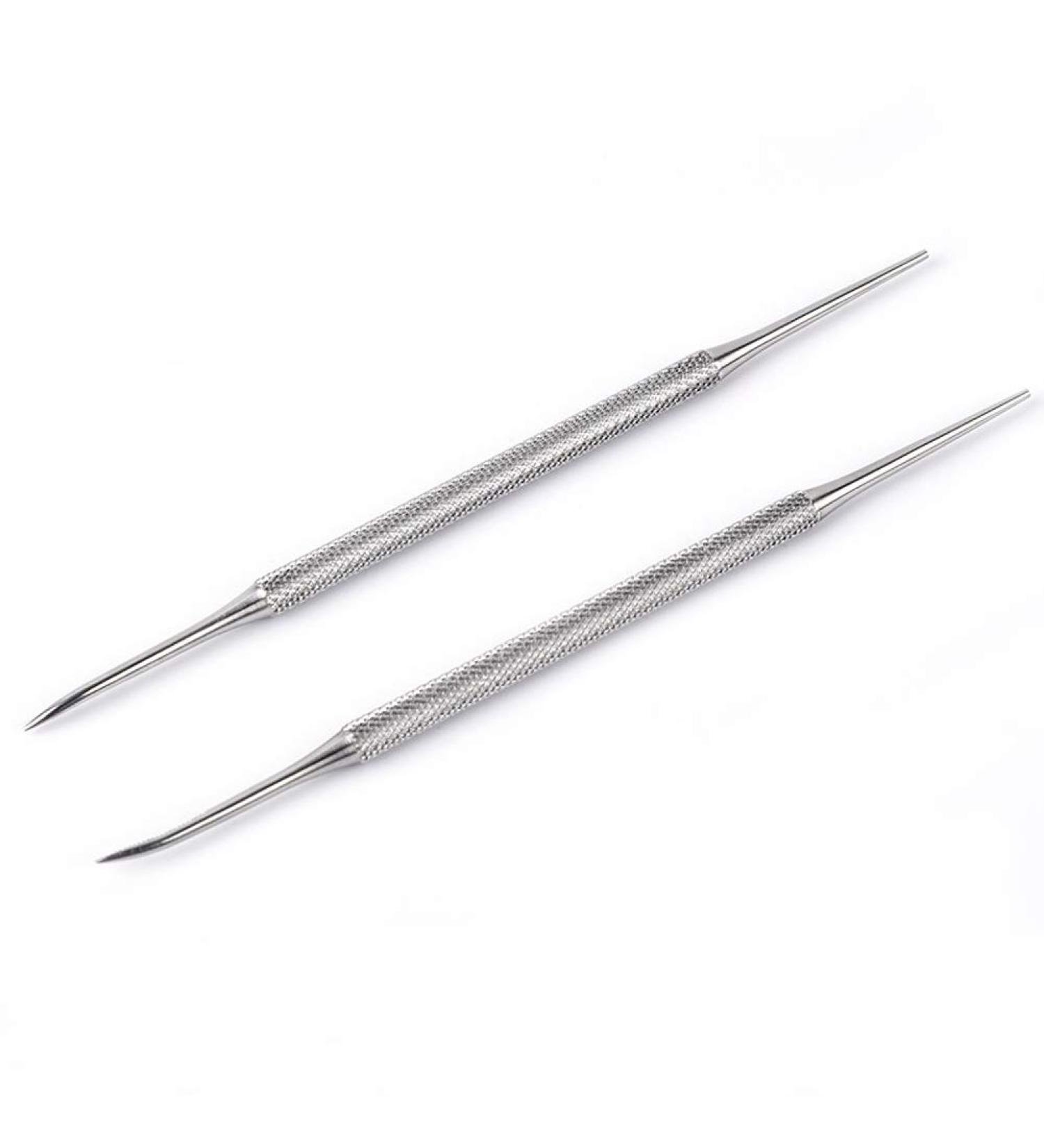 Stainless Steel Toenail Remover Set - Double Head Pick & Cuticle Pusher Pedicure Tool - Buy Online on GoSupps.com