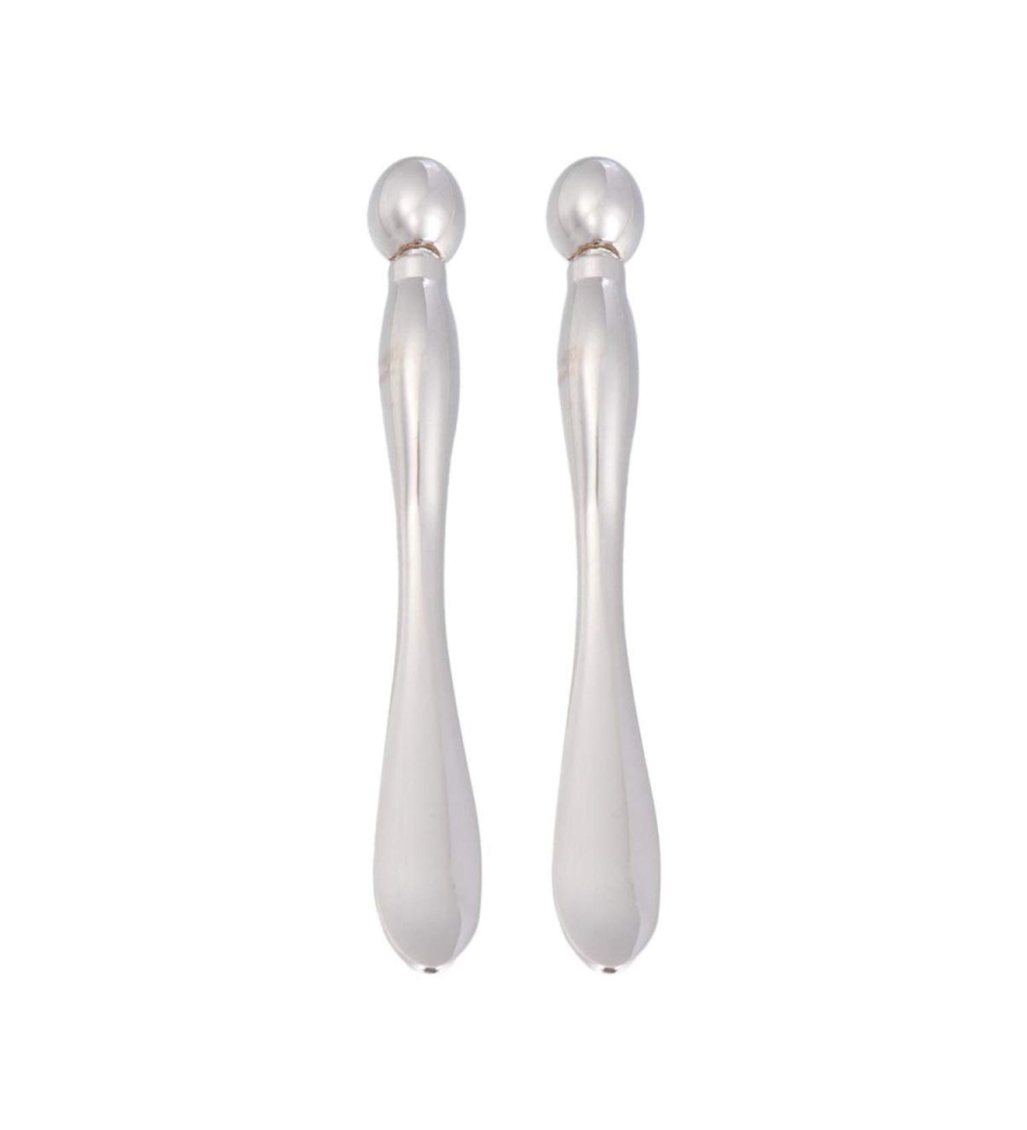 Minkissy Eye Cream Applicator Set - 2-Piece Silver Face & Eye Massage Spatula for Optimal Eye Care - Buy Online on GoSupps.com