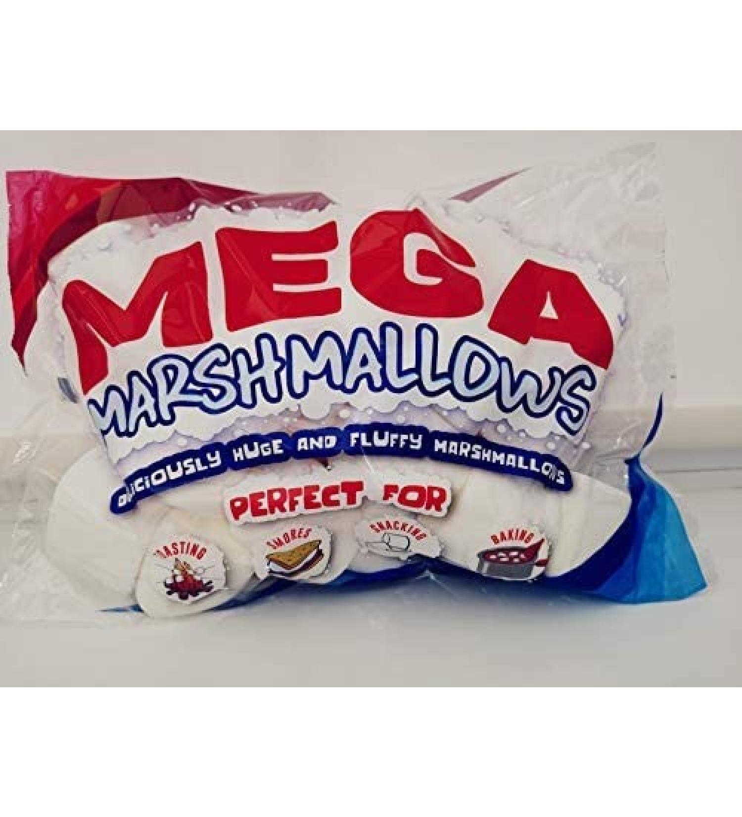 TBD365 Mega Marshmallows - Extra Large - 600g - Perfect for BBQ, Campfire Roast, Baking, Smores, with Hot Cho and Snacking
