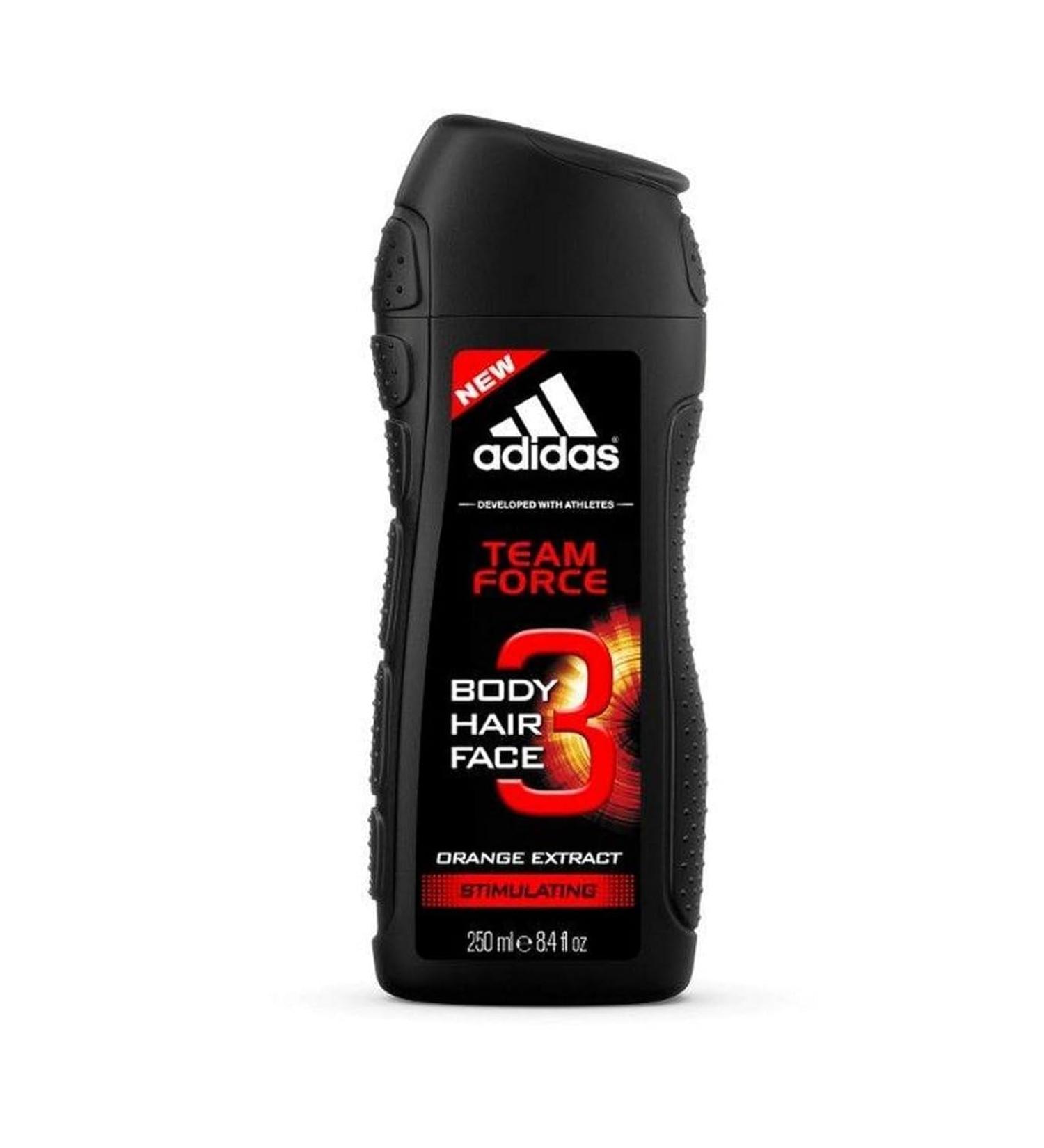 Adidas Team Force Shower Gel for Men - 8.4 oz | Refreshing & Invigorating | Buy Internationally - Buy Online on GoSupps.com