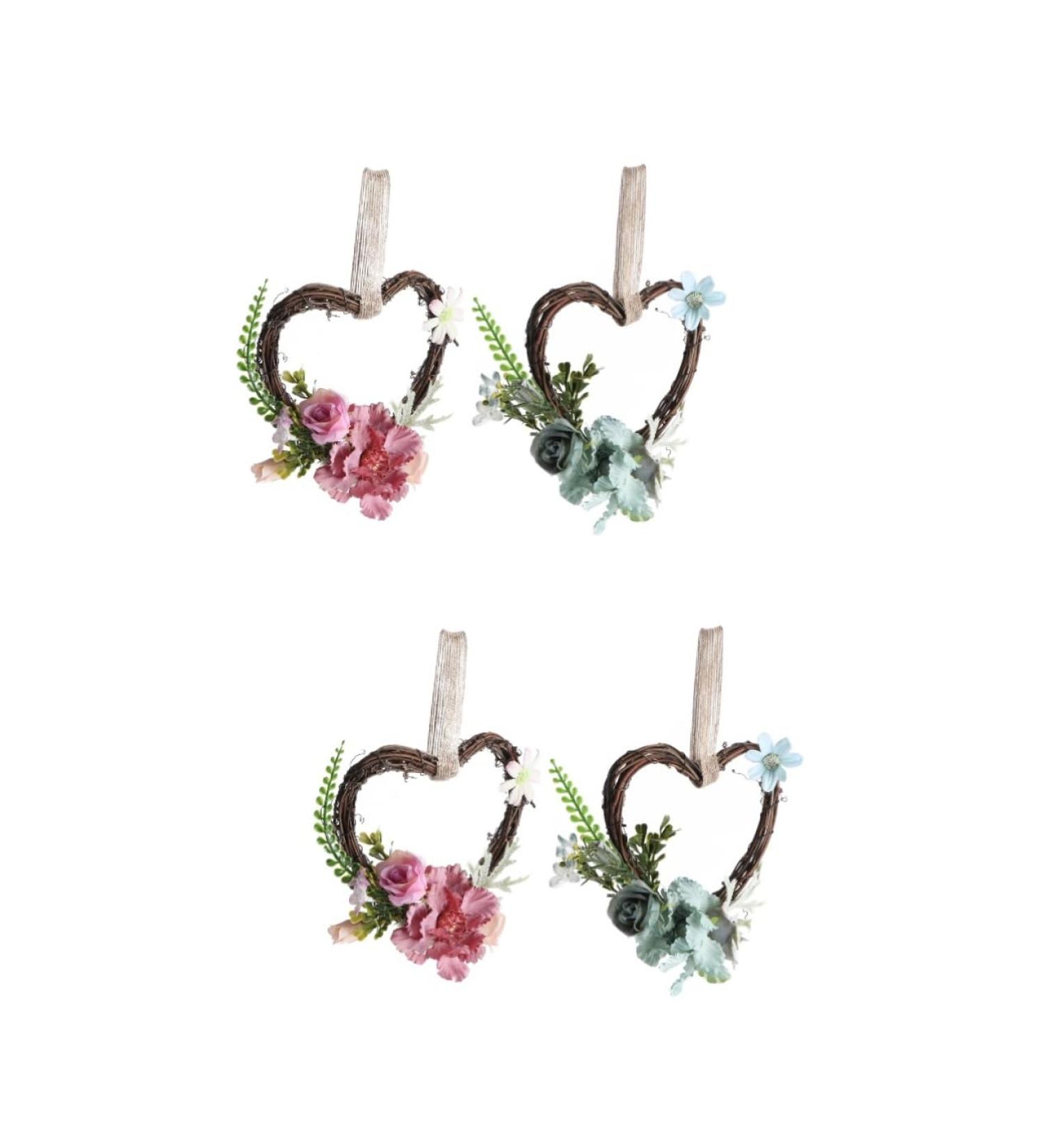 Zerodeko 4 Pcs Para De Mujer Interior Home Decoration Simulation Wreath Wicker Garland Christmas Rattan Wreaths Floral Wreath Heart Shape Garland Wedding Wooden Artificial Flower Car Door - Buy Online on GoSupps.com