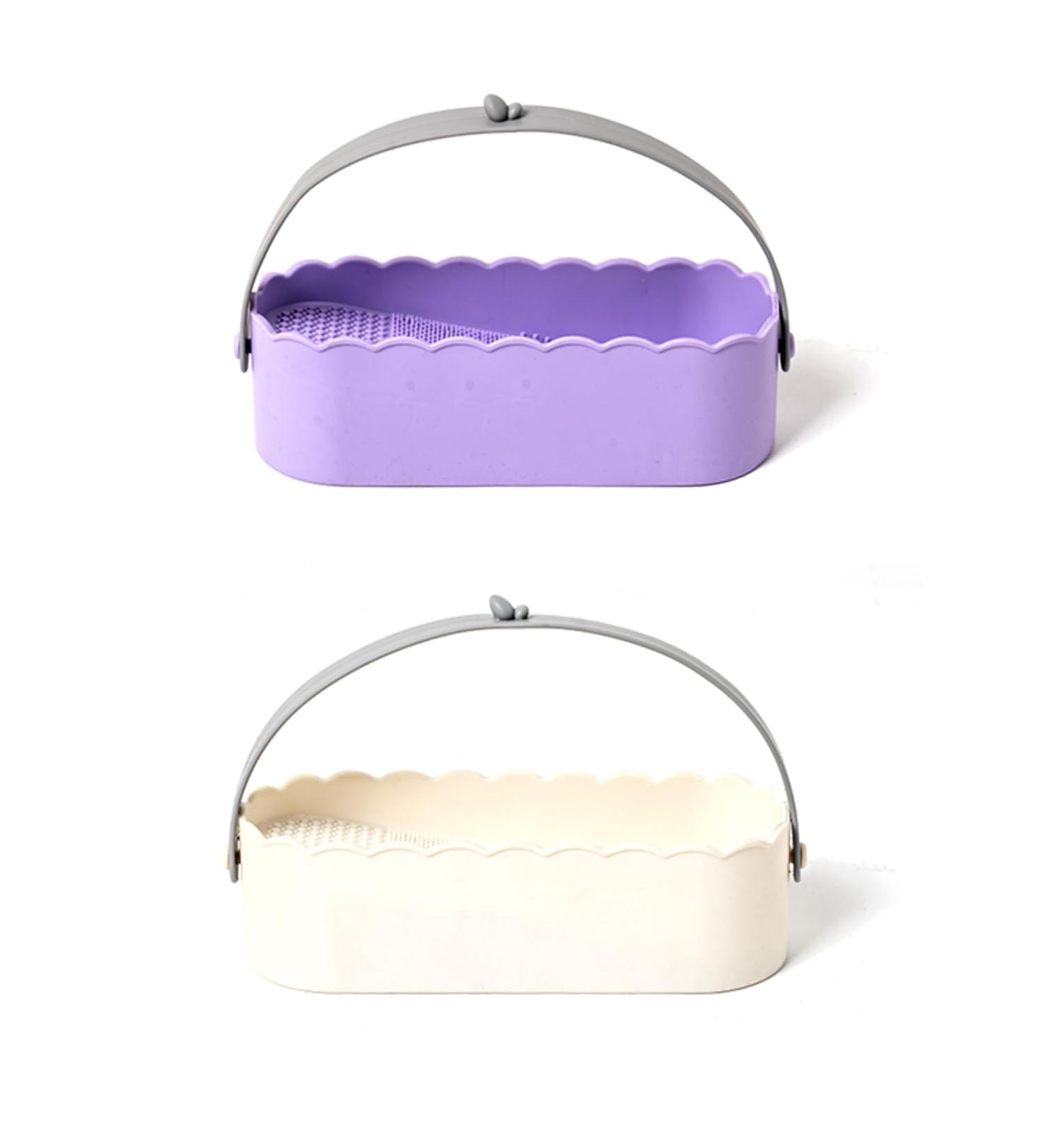 Buy Silicone Makeup Brush Cleaning Box - Wash & Dry Without Damage | Best Tool for Powder Puff & Brush Care - Buy Online on GoSupps.com