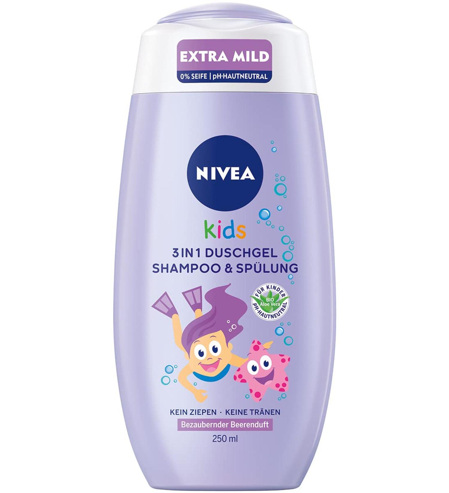 Nivea 3 in 1 - Shower gel shampoo and conditioner for kids - 250 ml