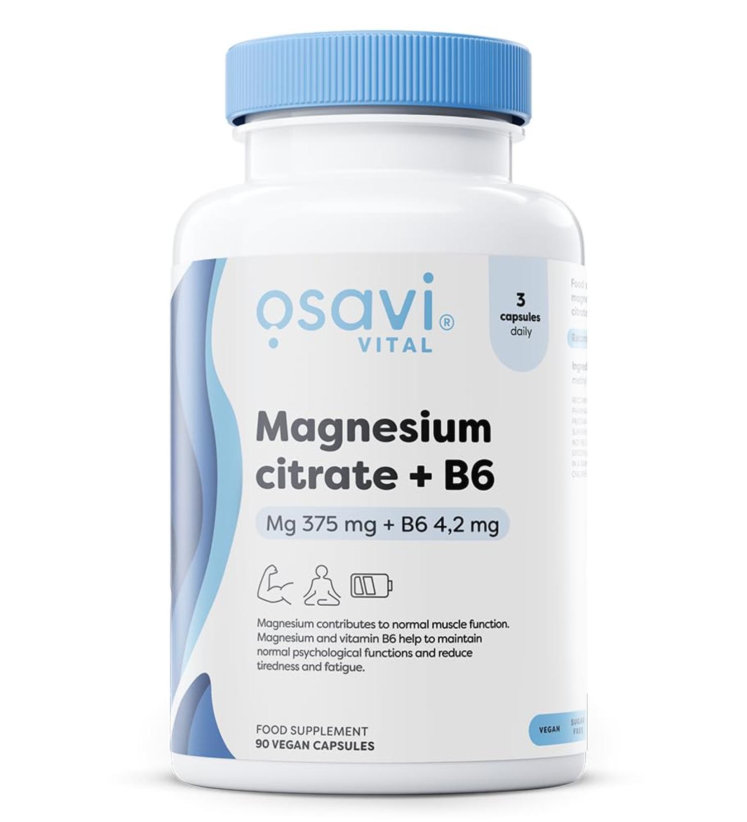 OSAVI Osavi Magnesium Citrate + B6 375mg - 90 vcaps