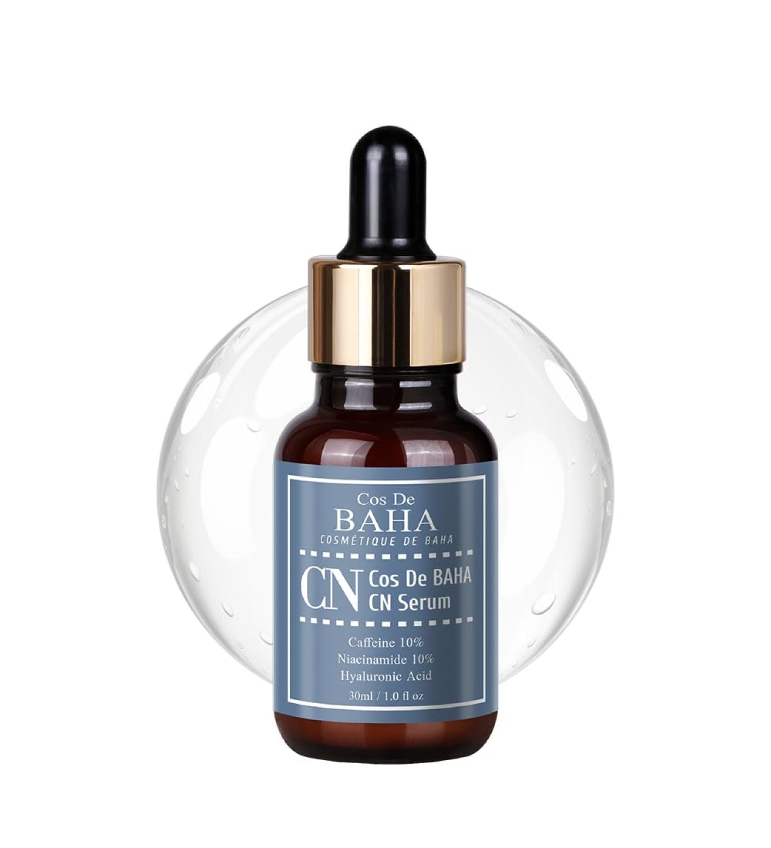 Cos De BAHA Caffeine 10% + Niacinamide 10% Serum 1 Fl Oz Lightweight Hydrating Face Serum with Hyaluronic Acid & Ferulic Acid (30 ml) - Buy Online on GoSupps.com