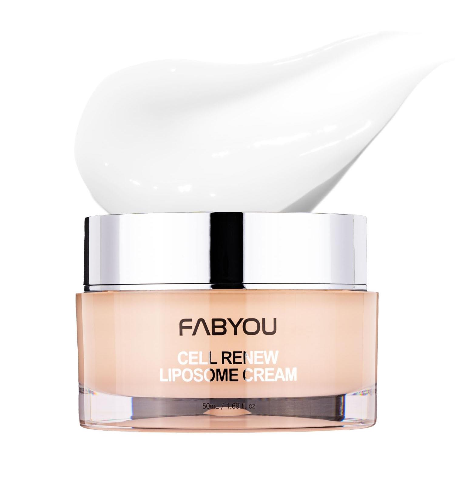 FABYOU Cell Renew Liposome Facial Cream 1.69 fl oz - Anti-Aging EGF Stem Cell Moisturizer for Face with 6GF (50 000ppm) Peptides & Ceramide Korean Skin Care for Deep Hydration & Firming