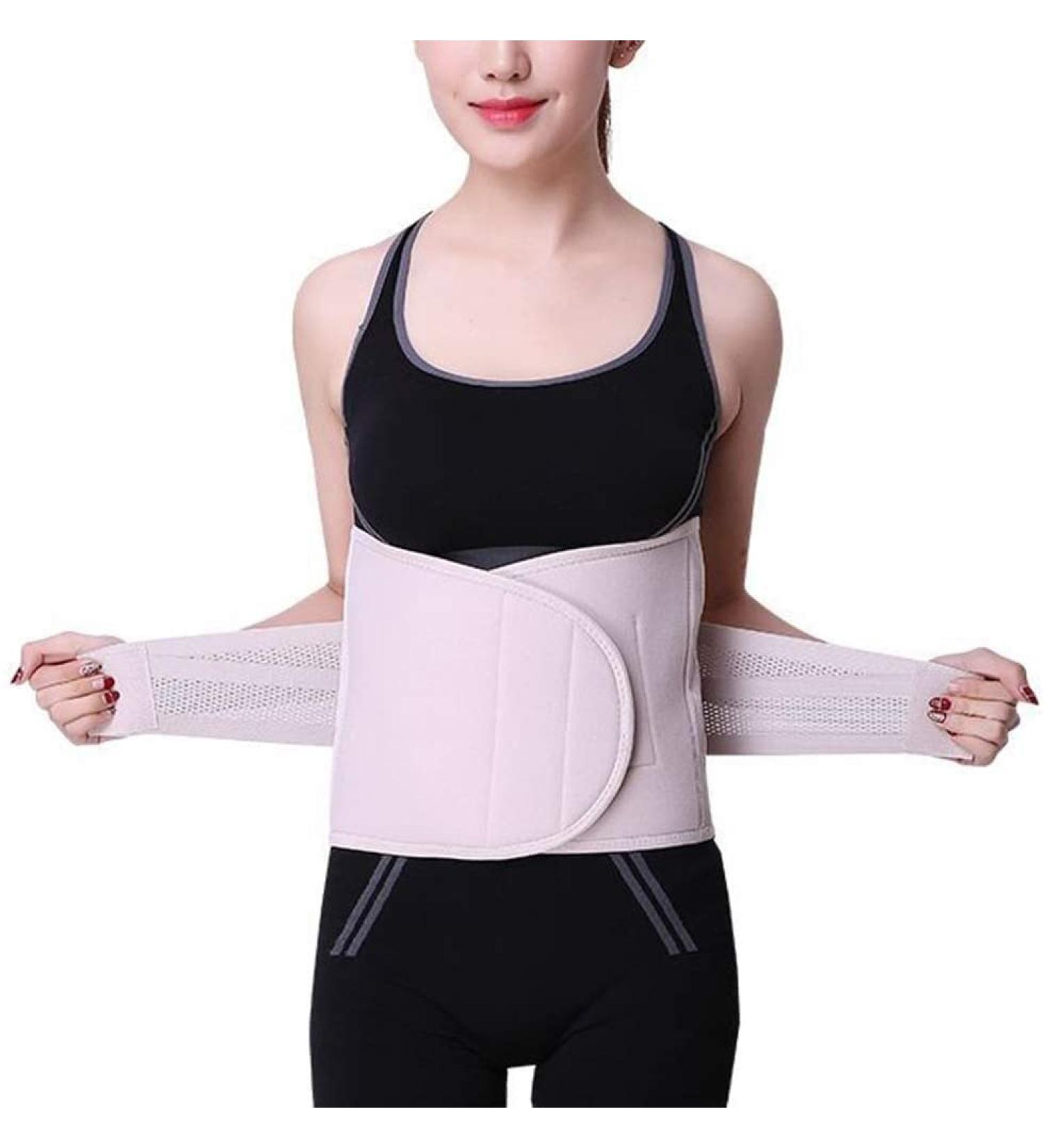 Support Belt for Lower Back - Pain Relief & Injury Prevention for Men & Women | XL Skin Color Lumbar & Abdominal Support - Buy Online on GoSupps.com