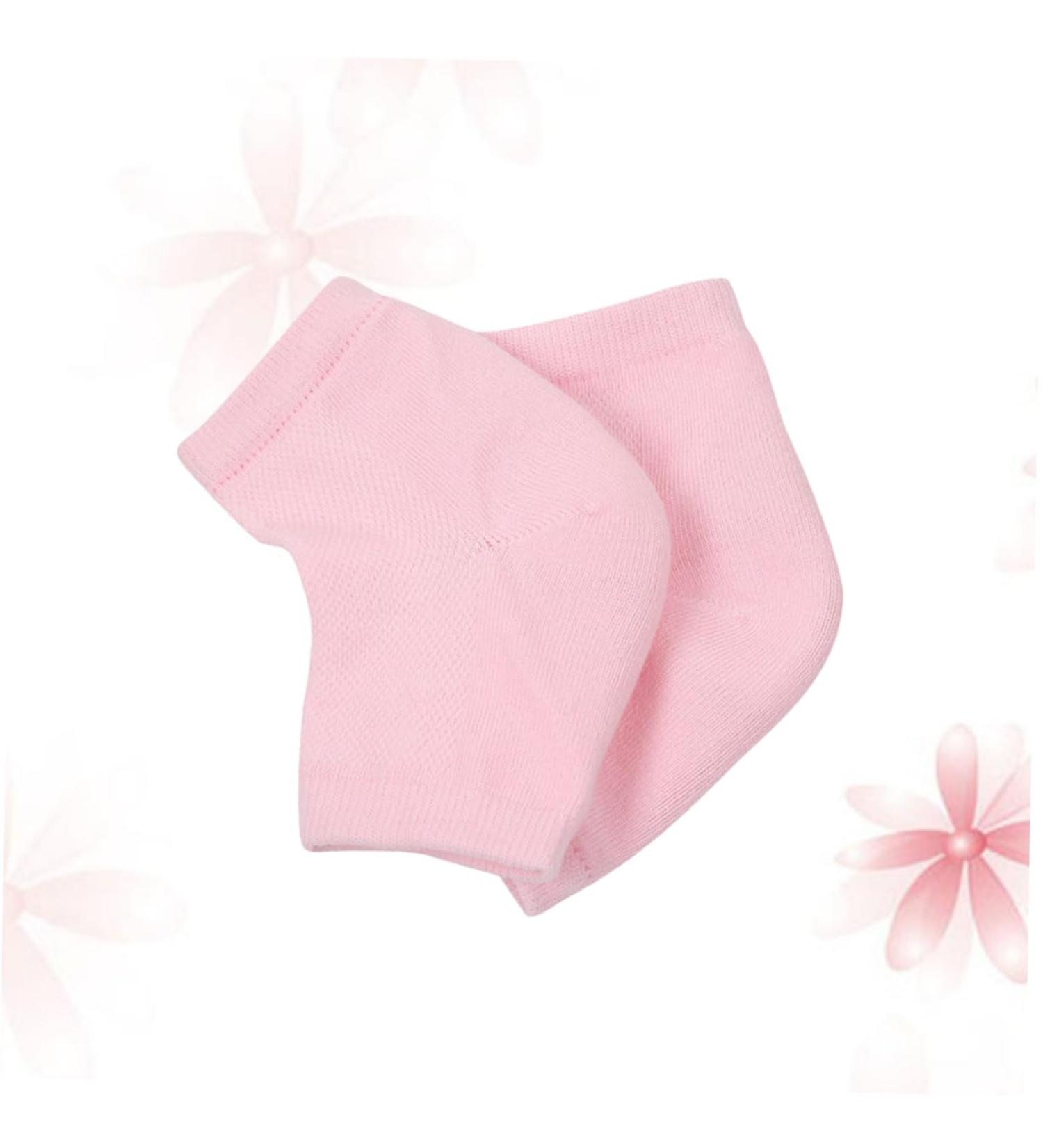 Healeved Feet Heel Socks Gelt Hand Muffs Cracked Heels Moisturizing Socks Round Playing Mat Spa Gloves Dry Heels Socks Gel Gloves and Socks Men and Women Casual Socks Absorb Sweat Pink - Buy Online on GoSupps.com