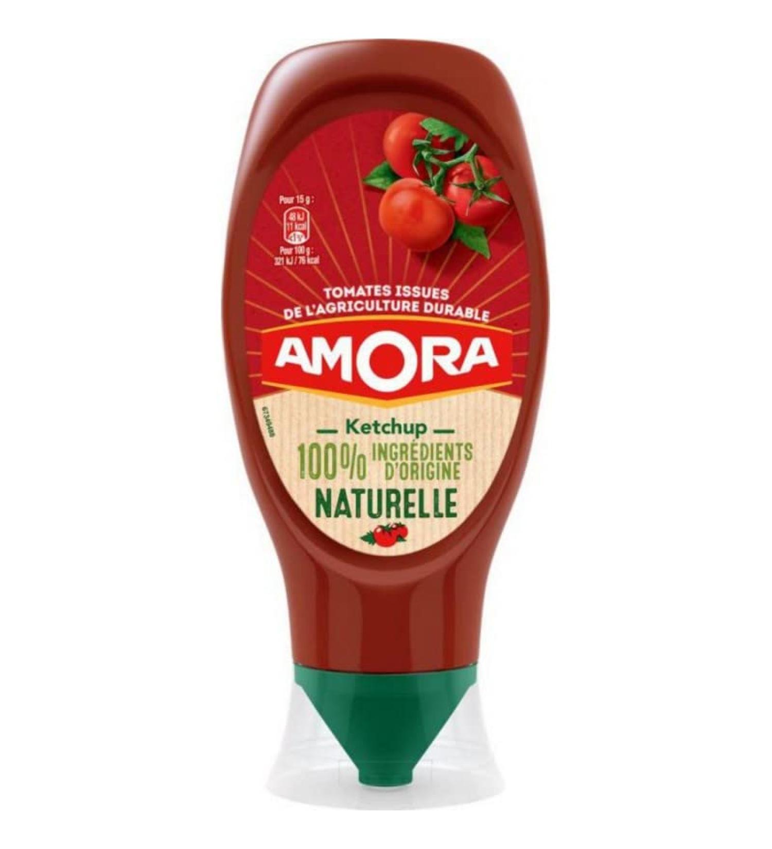 Amora Ketchup 100% Natural Origin Ingredients 469g (Pack of 5)