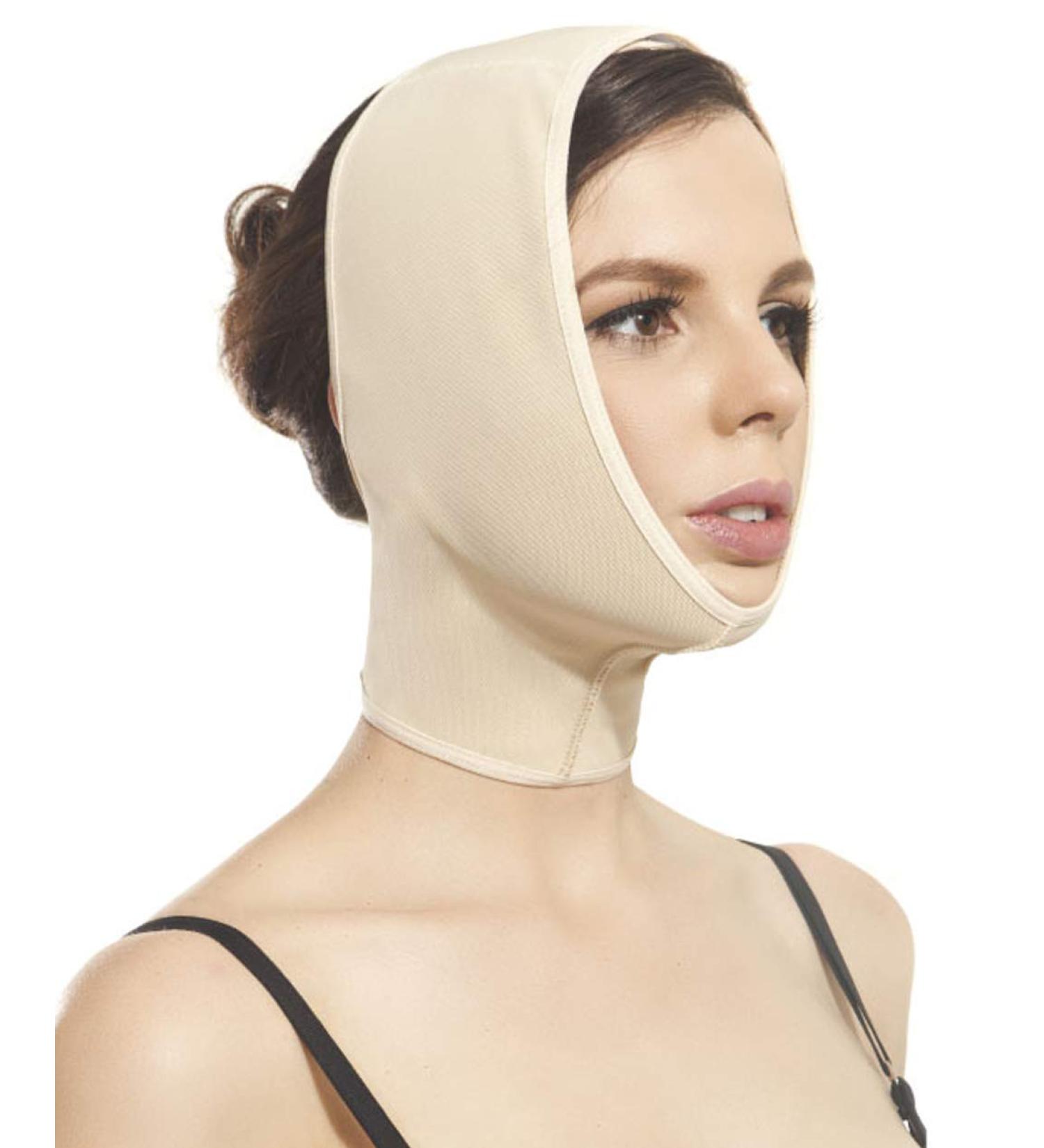 Face Mask Lifting Anti-Sagging Double Chin Reducer Cheek Neck Slimming Belt - Beige - Buy Online on GoSupps.com