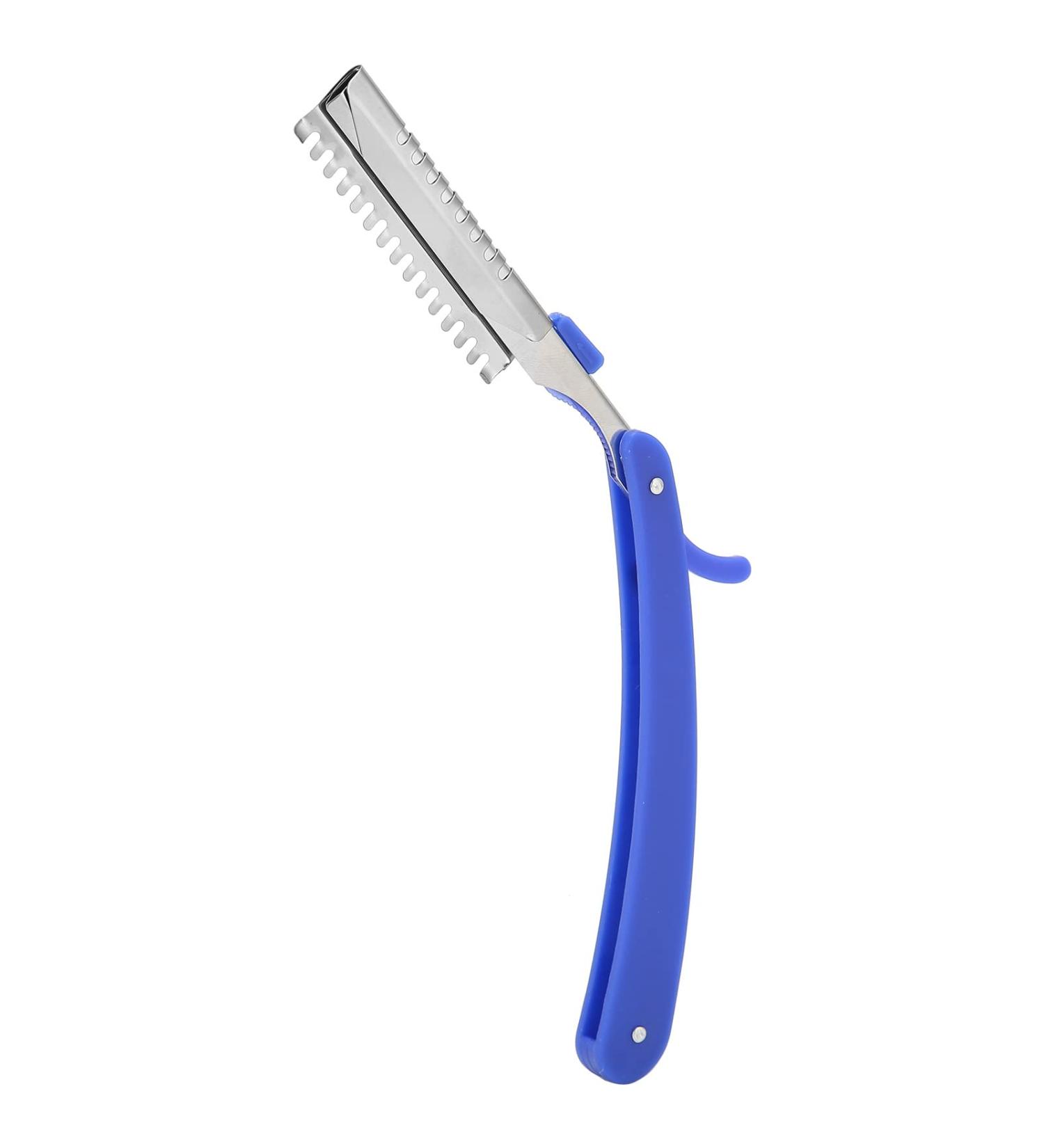 Foldable Eyebrow Holder - Stainless Steel Manual Razor Tool for Precision Beard & Facial Grooming | Barber & Hairdresser Essential - Buy Online on GoSupps.com
