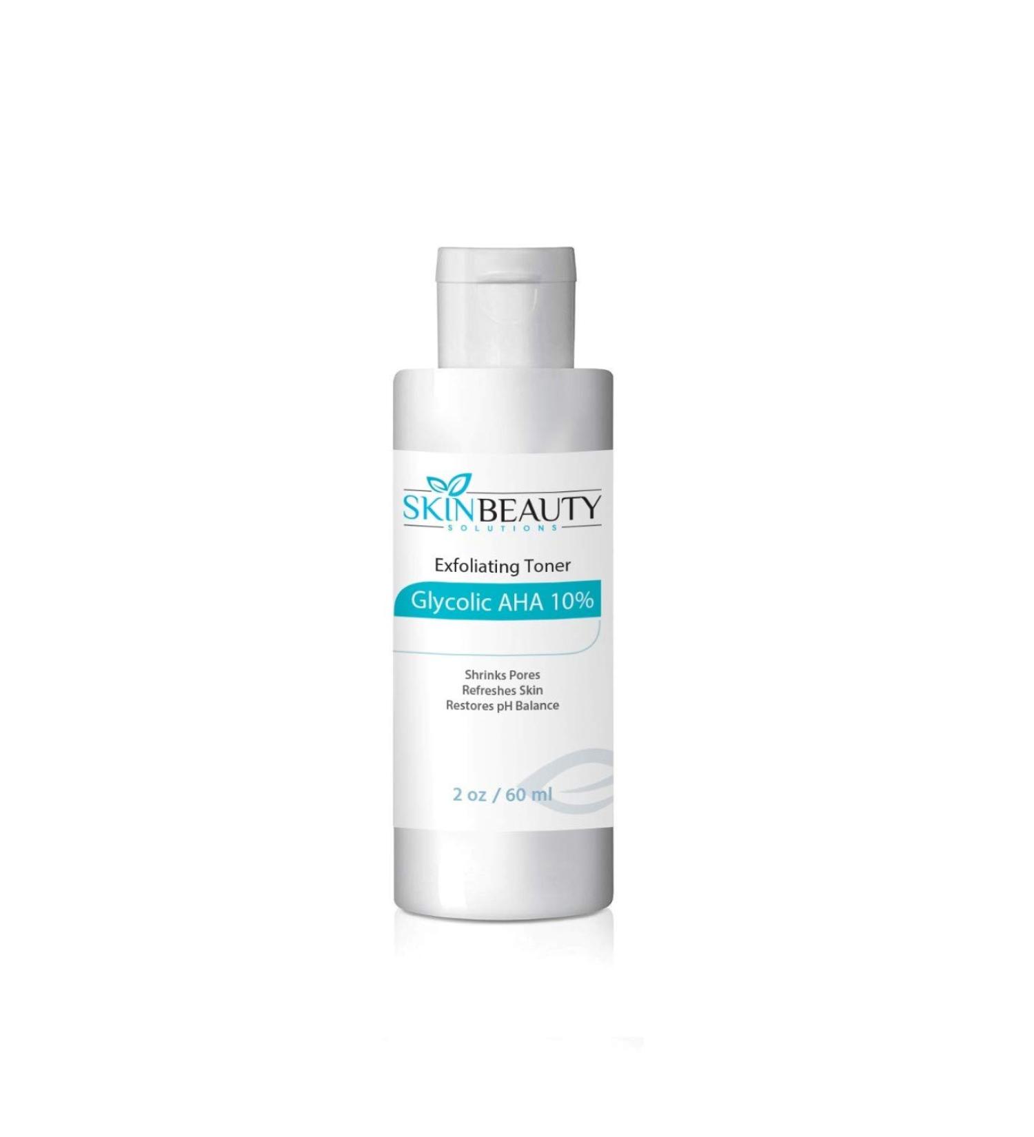 2 oz Glycolic Acid Skin Toner 10% - Acne Wrinkles Large pores antiagin