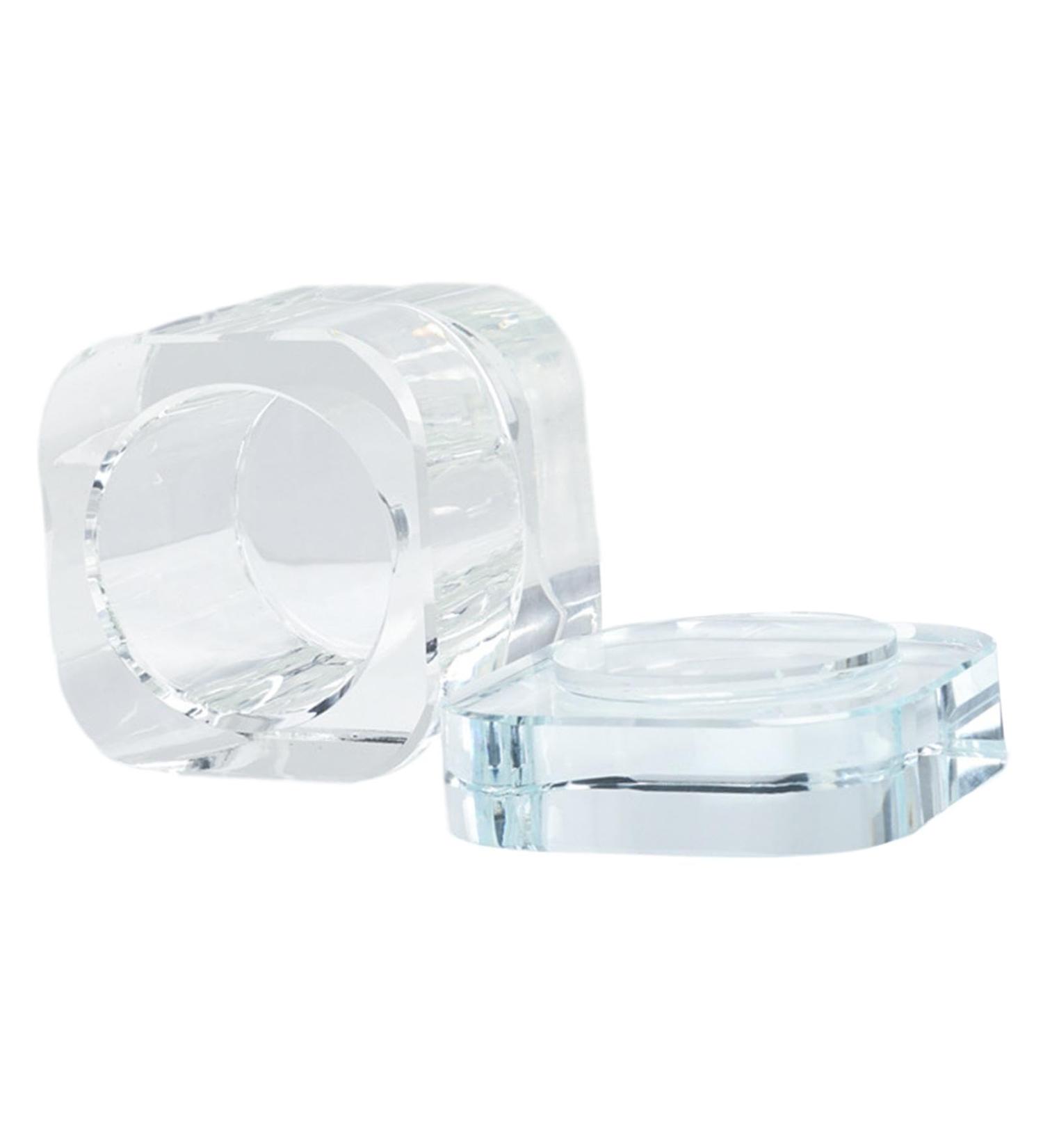 Milageto Nail Art Liquid Dish with Lid Bowl Cup Holder Practical Damping Dapping Dish for Home Salon Clear - Buy Online on GoSupps.com