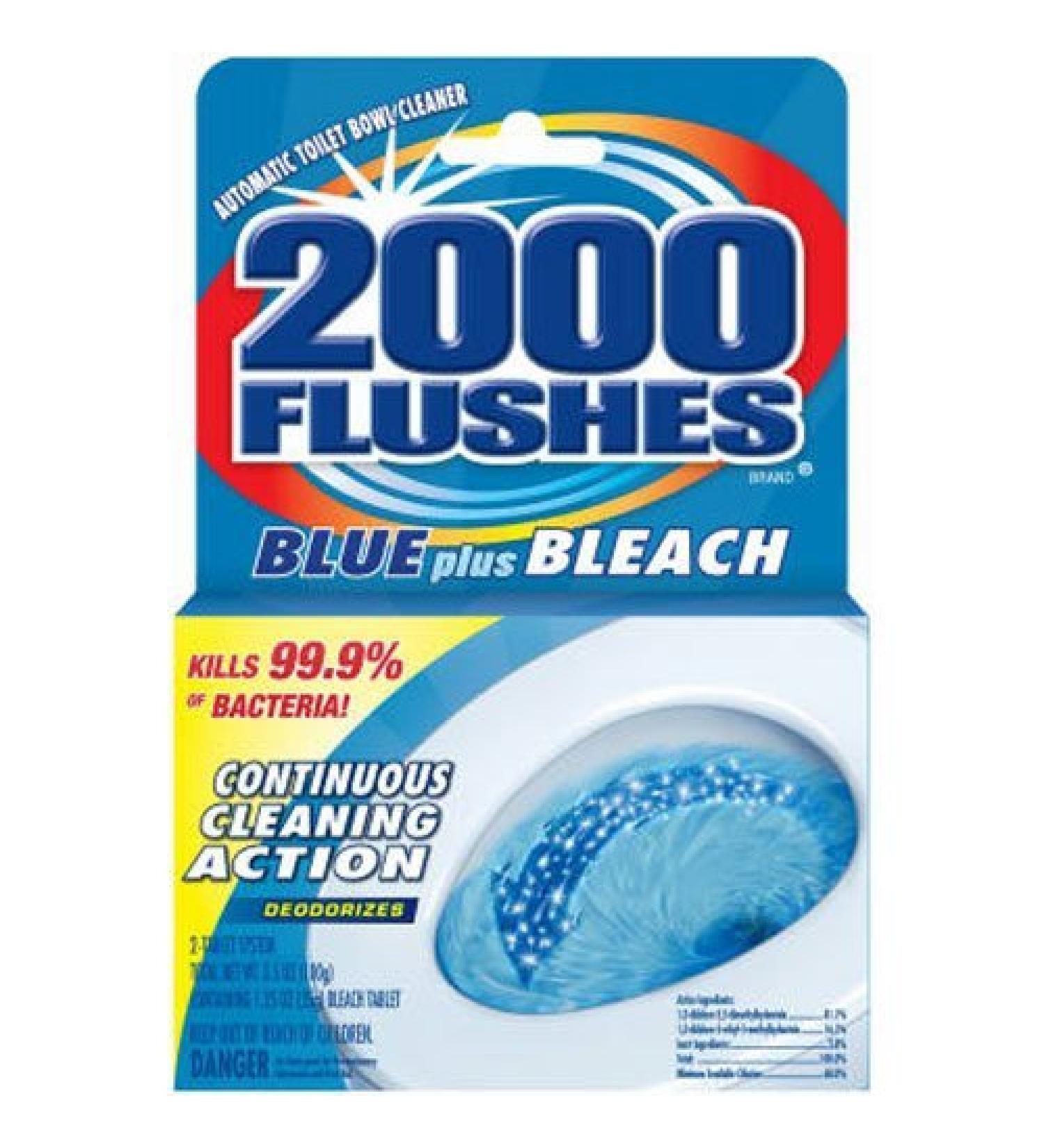 2000 Flushes 20801 Blue Plus Bleach Automatic Toilet Bowl Cleaner 3.5 oz - Pack of 1 - Buy Online on GoSupps.com