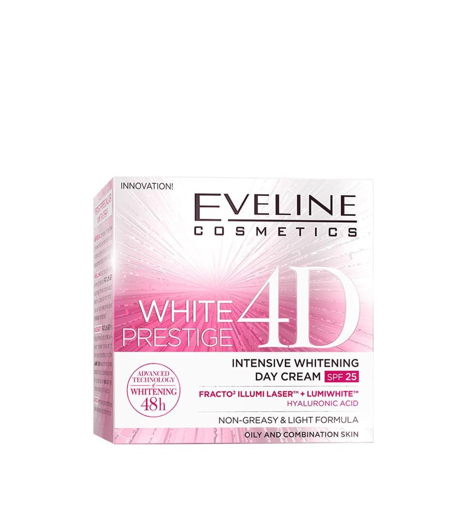 EVELINE White Prestige 4D Whitening Day Cream with Hyaluronic Acid -50ml