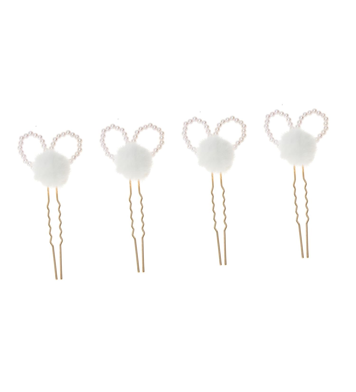 Angoily 2 Pairs Antique Hair Clasp Pearl Hair Clip Wedding Hairpin Bride Headpieces for Wedding Girl Hair Clips Flower Hair Clip Hair Accessories for Girls Hanfu Hairball Pair Clip Child - Buy Online on GoSupps.com