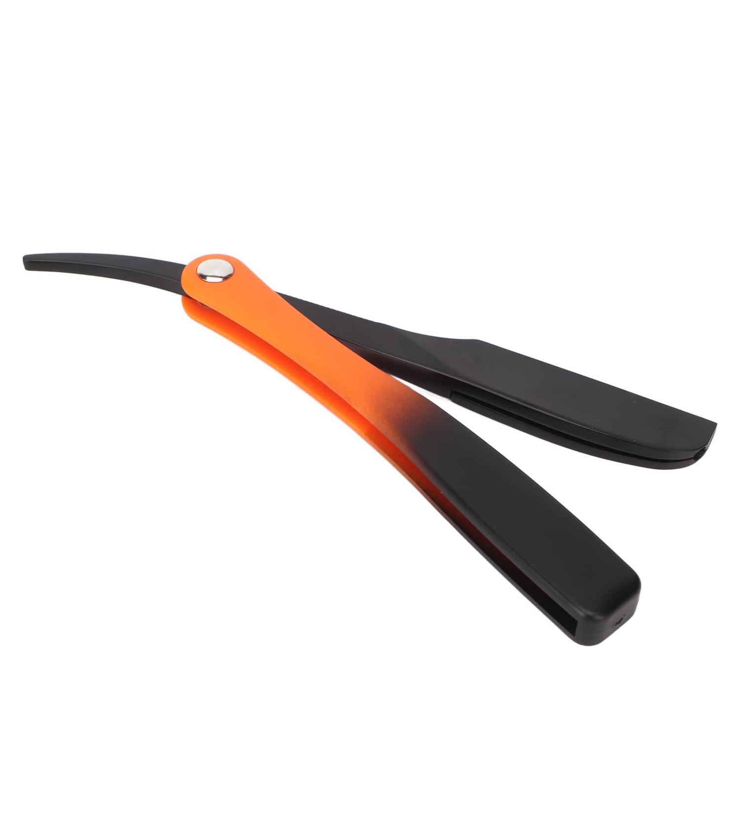 Premium Black Straight Edge Razor - Foldable Manual Barber Razor for Professional Shaving - Buy Online on GoSupps.com