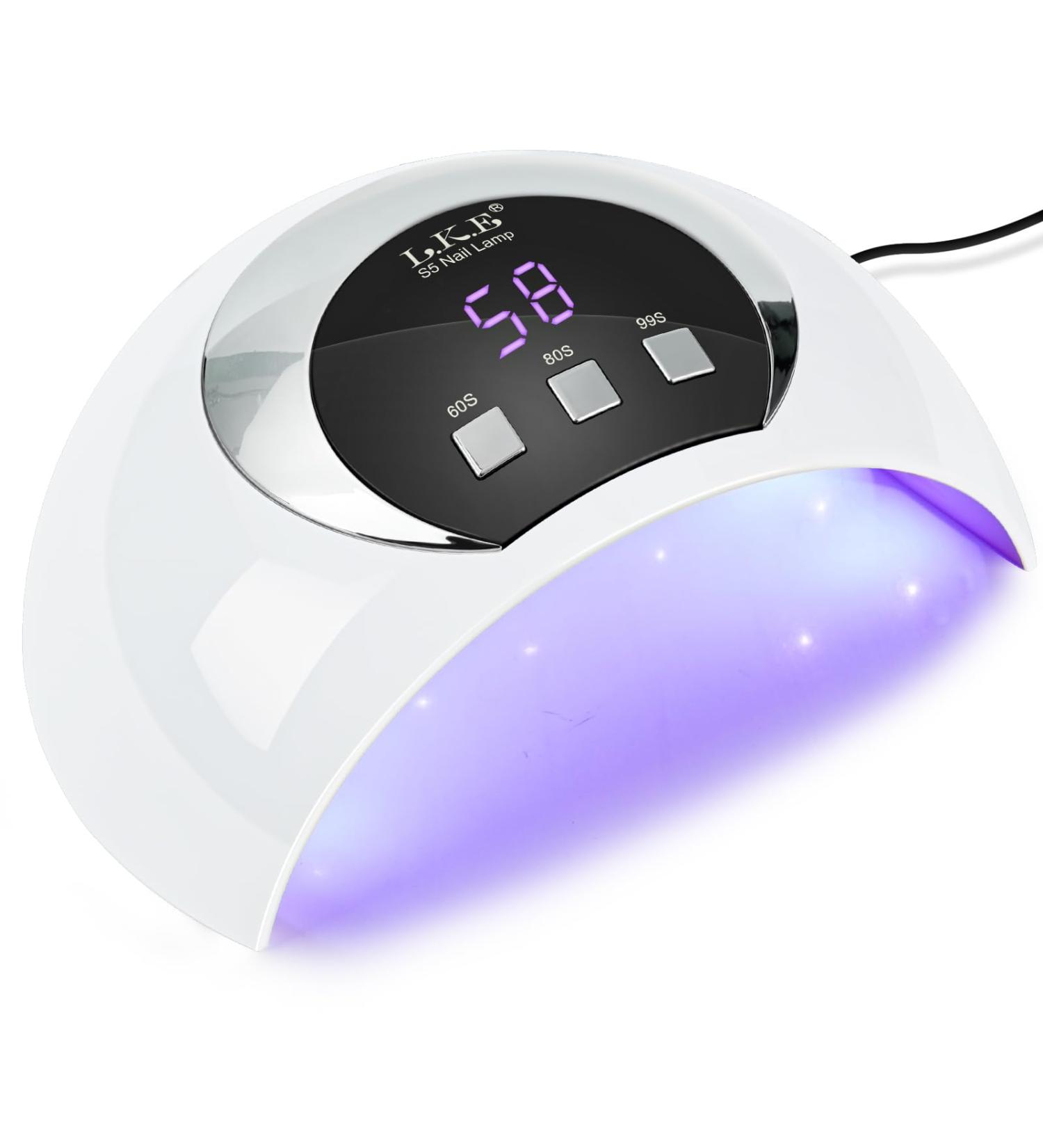 54W UV Nail Lamp - Portable LED Dryer with 3 Timers Auto Sensor & LCD Display for Home & Studio - Perfect Valentine's Gift - Buy Online on GoSupps.com