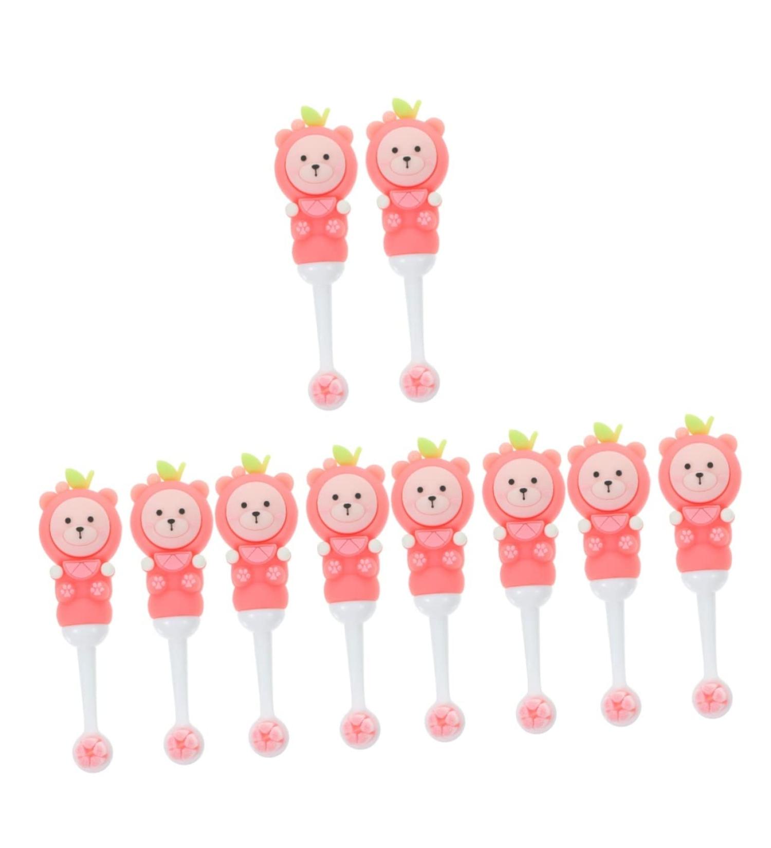 Buy Healvian 10-Pack Children's Toothbrushes - Soft Bristles Toddler Travel Toothbrushes with Covers - Sweet Bear Design for Kids' Oral Care - Buy Online on GoSupps.com