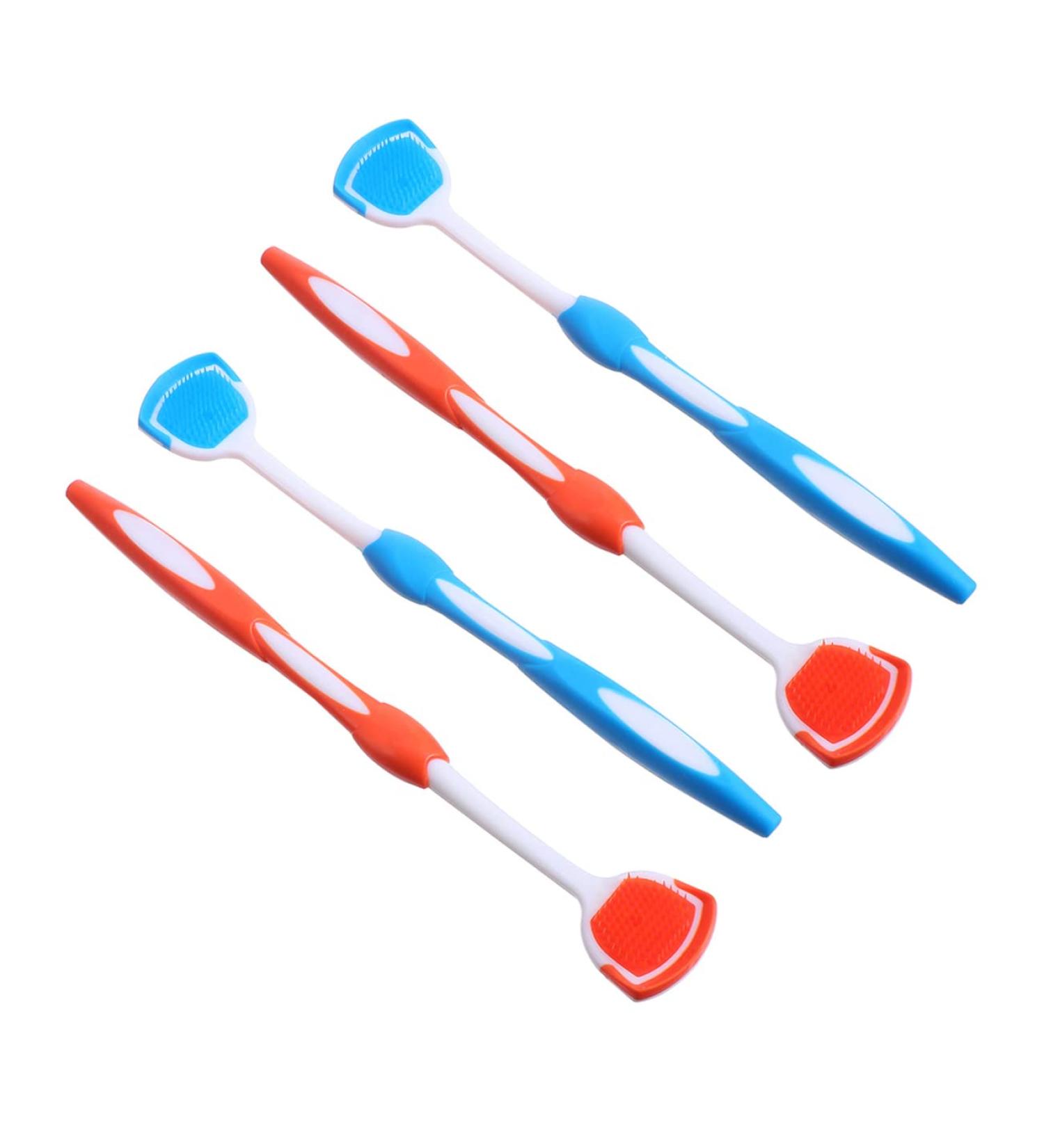 Healeved 4-Piece Nano Tongue Cleaning & Silicone Toothbrush Set - Adult Oral Care with Metal Spatula & Plastic Cleaner for Fresh Breath - Buy Online on GoSupps.com