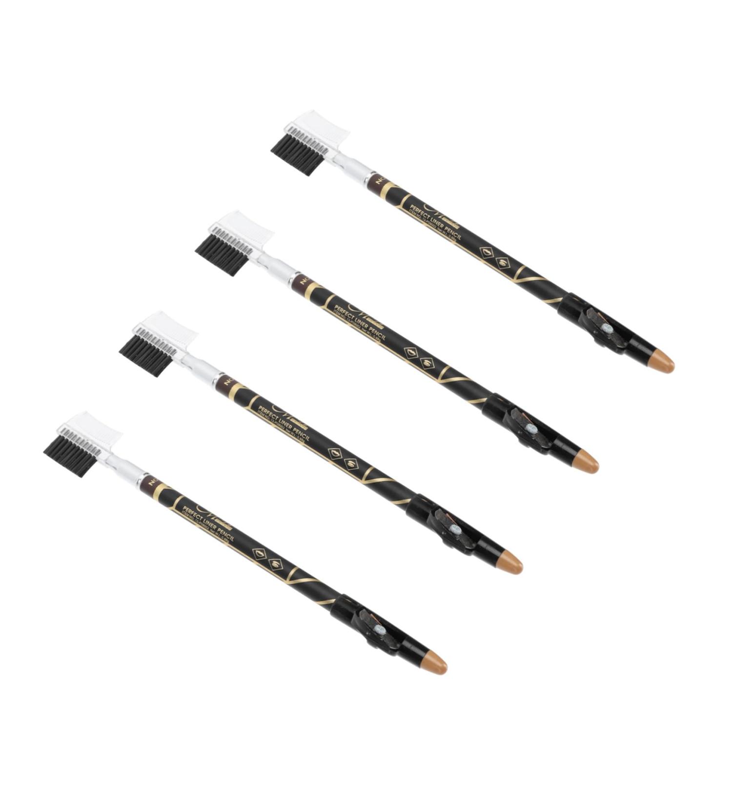 Healeved 12 Pcs Two-in-one Eyebrow Pencil Brown Eyeliner Pencils Eyebrow Pencils with Pencil Sharpener Wooden - Buy Online on GoSupps.com