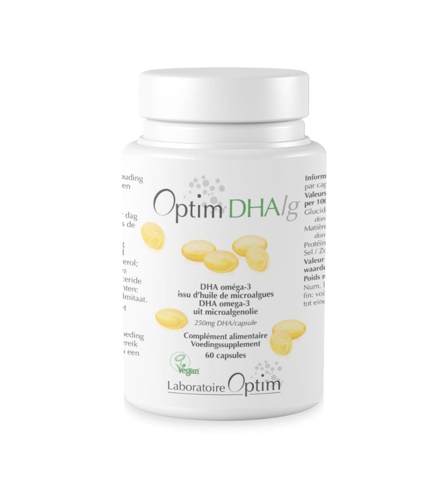 Omega 3 Vegan DHA Sustainably Sourced Seaweed Oil | Highly Dosed 250mg DHA Per Capsule | Omega-3 Dietary Supplement - 60 Capsules | Optim DHAlg - Buy Online on GoSupps.com
