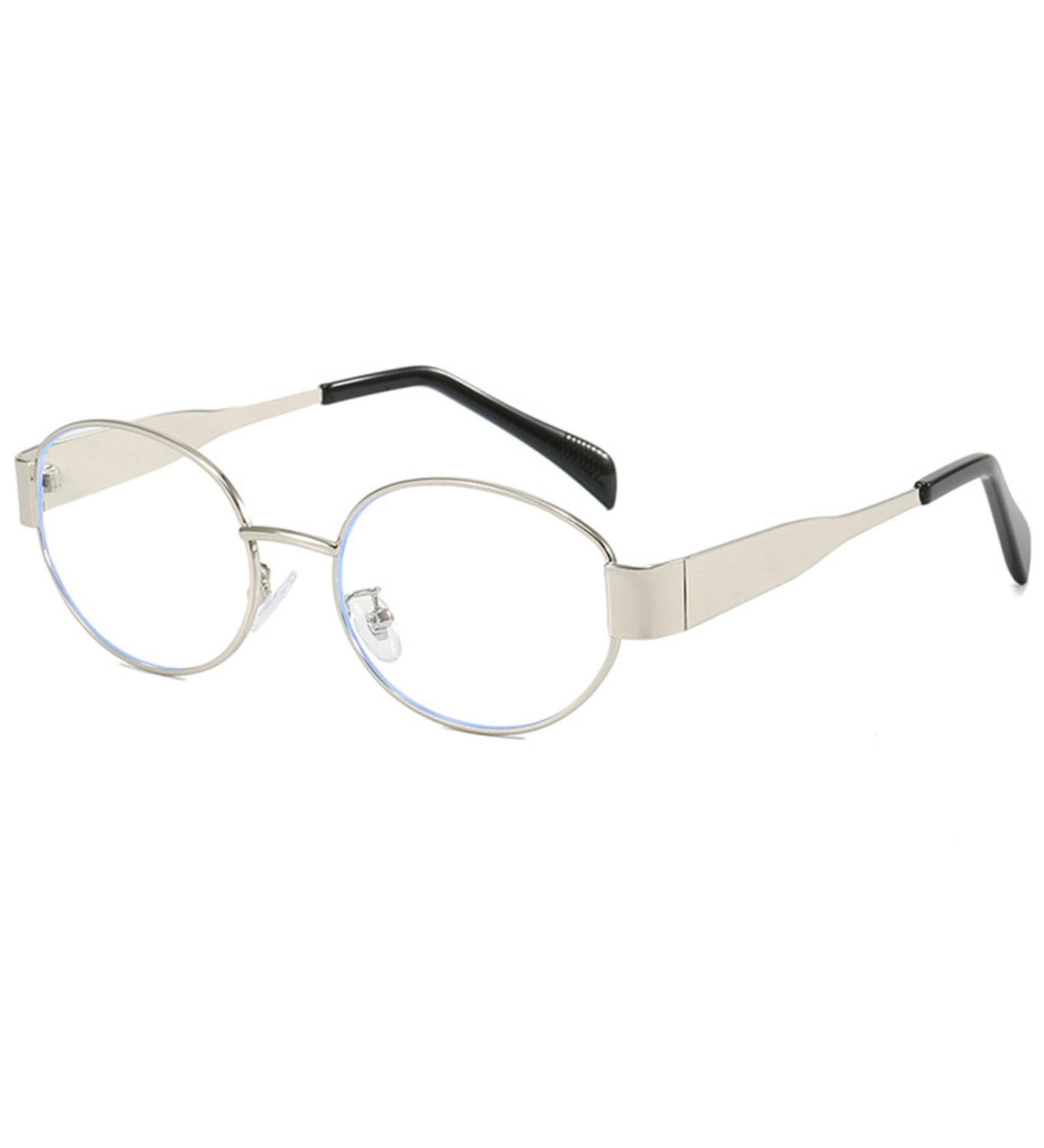 Fashion Oval Blue Light Blocker Glasses | Retro Non-Prescription Eyewear for Men & Women - Buy Online on GoSupps.com