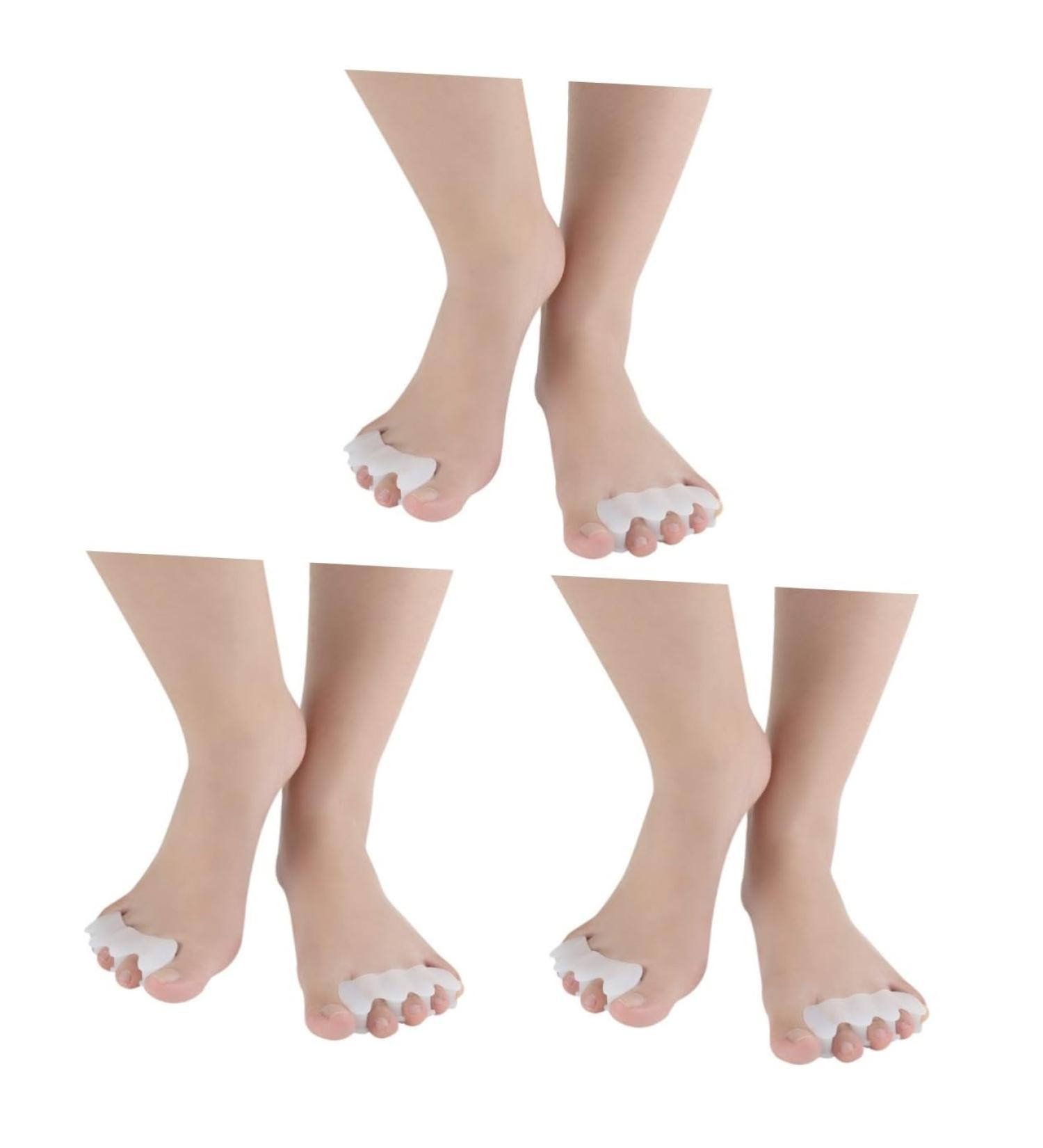 Buy Gatuida Gel Toe Stretcher - 3 Pairs White Daily Use Toe Straightener & Bunion Cushion Pads - International Shipping Available - Buy Online on GoSupps.com