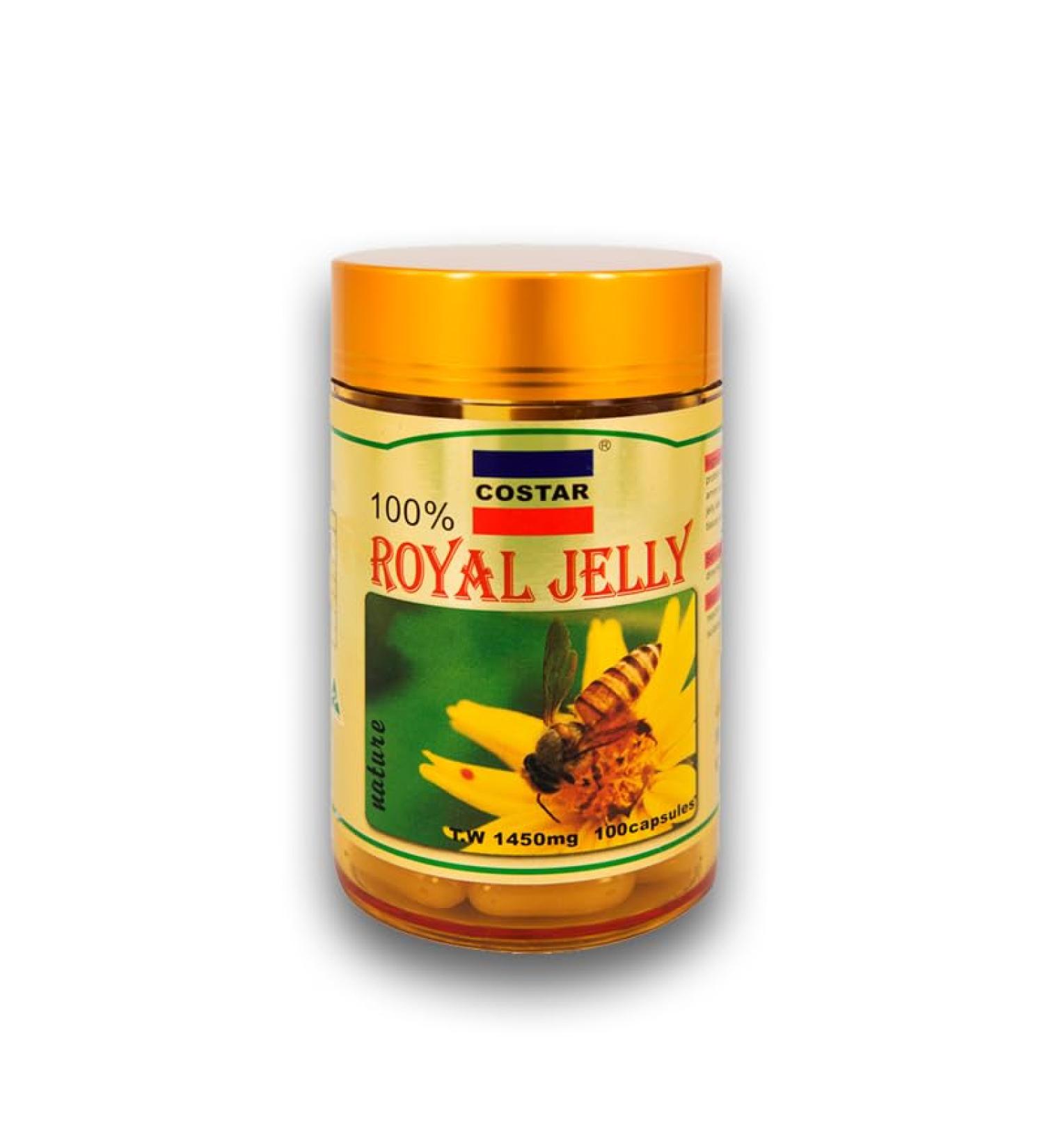 Costar Royal Jelly Supplement 1450mg 100 Capsules Rich in Nutrients for Vitality and Well-Being Made in Australia
