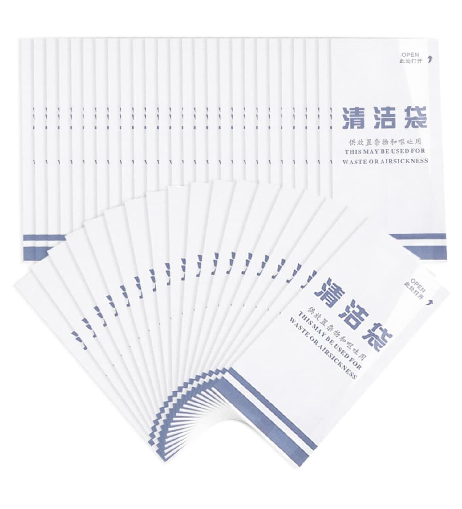 Vomit Bags for Car Throw Up Bags Disposable Disposable Barf Bag 50pcs Vomit Bag Carsickness Emesis Bag Nausea Pouch Garbage Bag for Airplane Car Pregnancy B Puke Bags B 50pcs