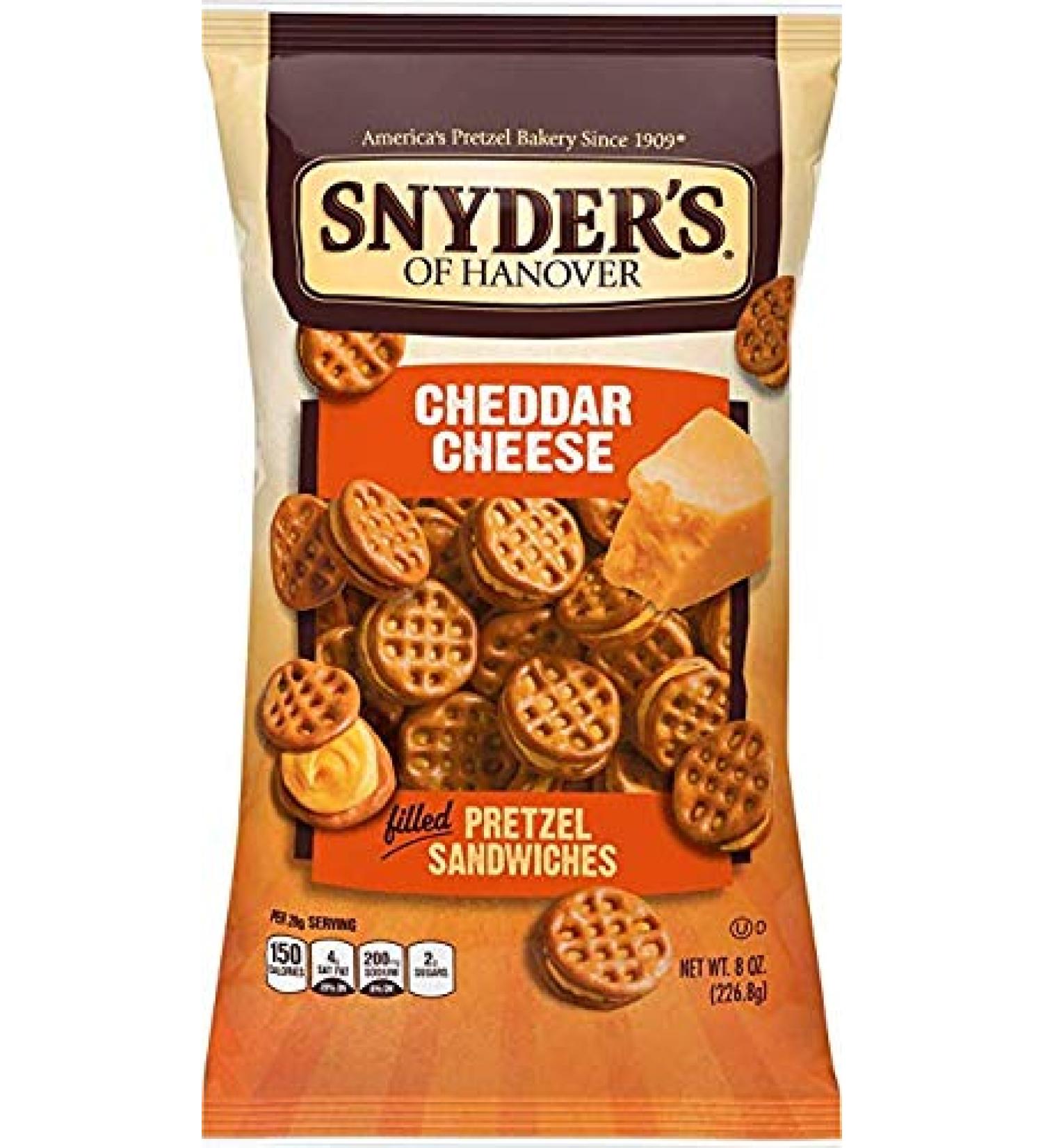 Snyder's of Hanover Pretzel Sandwiches - Cheddar Cheese - 8 oz (2 Pack) - Buy Online on GoSupps.com