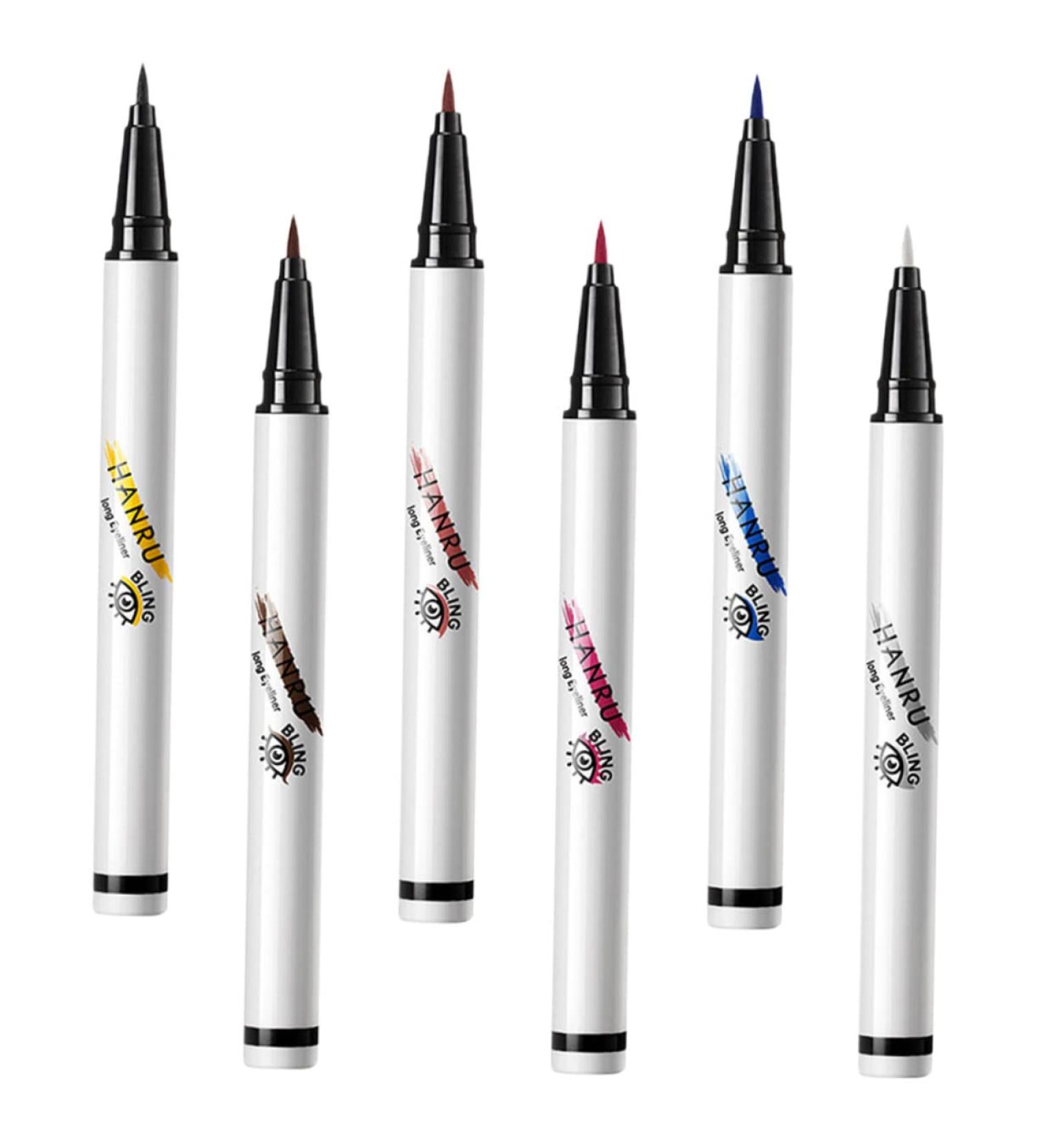 PLAFOPE 6pcs Liquid Eyeliner Pen Ultra-fine Felt-tip Eyeliner White Liquid Eyeliner Pink Eyeliner Abs - Buy Online on GoSupps.com