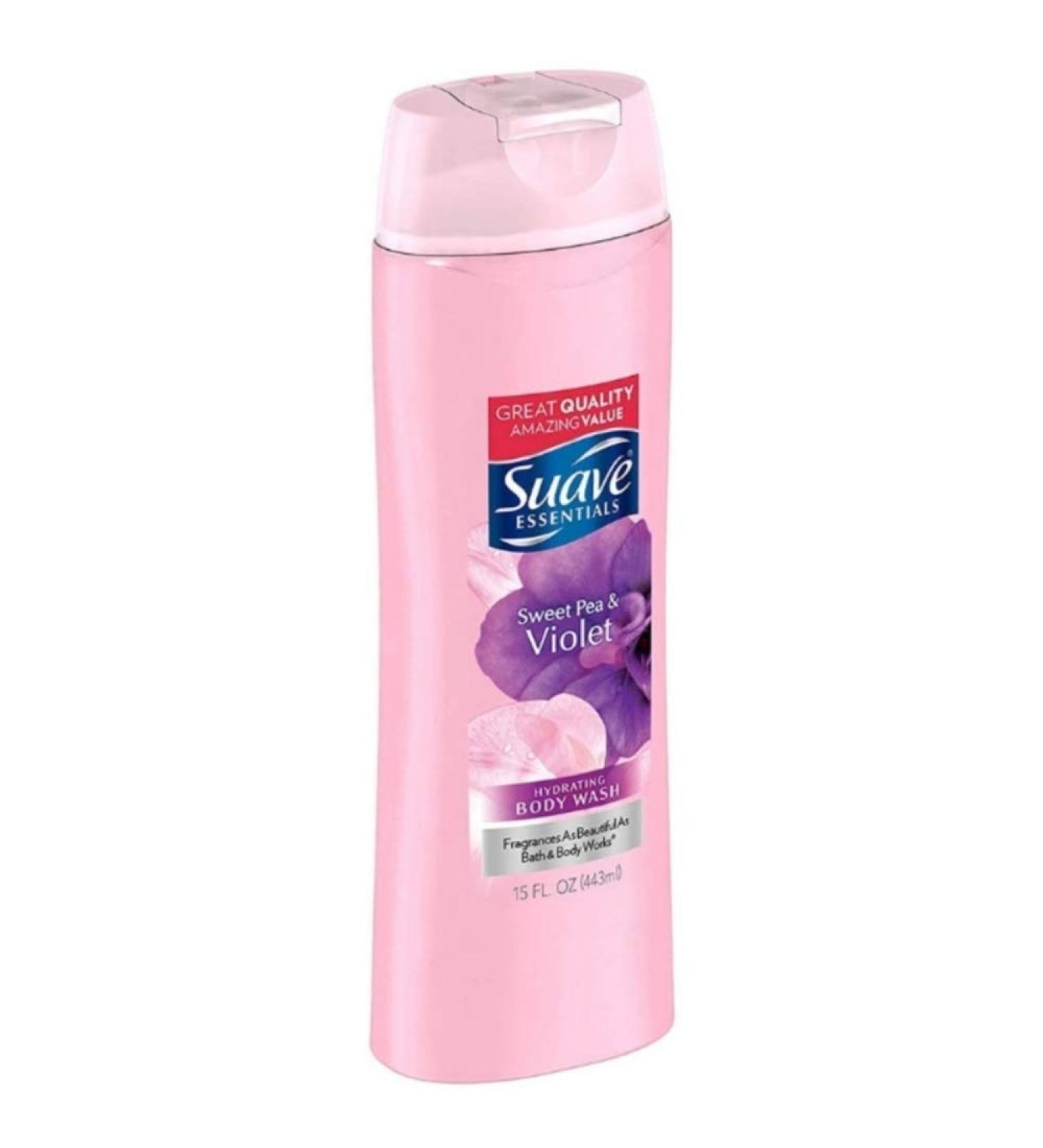 Suave Naturals Body Wash Sweet Pea and Violet 15 Fl Oz (Pack of 6)