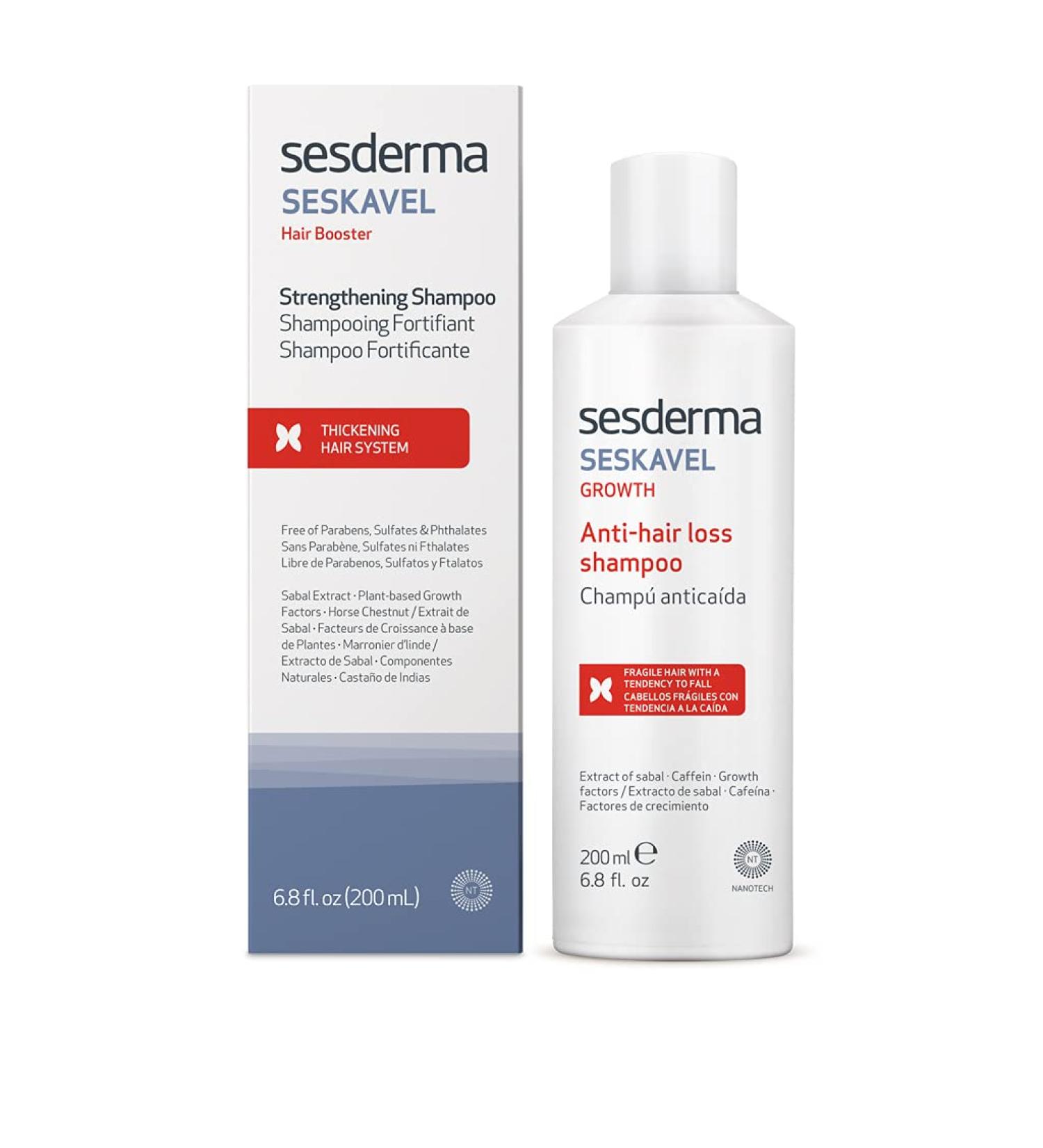 Sesderma SESKAVEL Strengthening Hair Shampoo - 6.8 Fl Oz - Pack of 1 - Buy Online on GoSupps.com