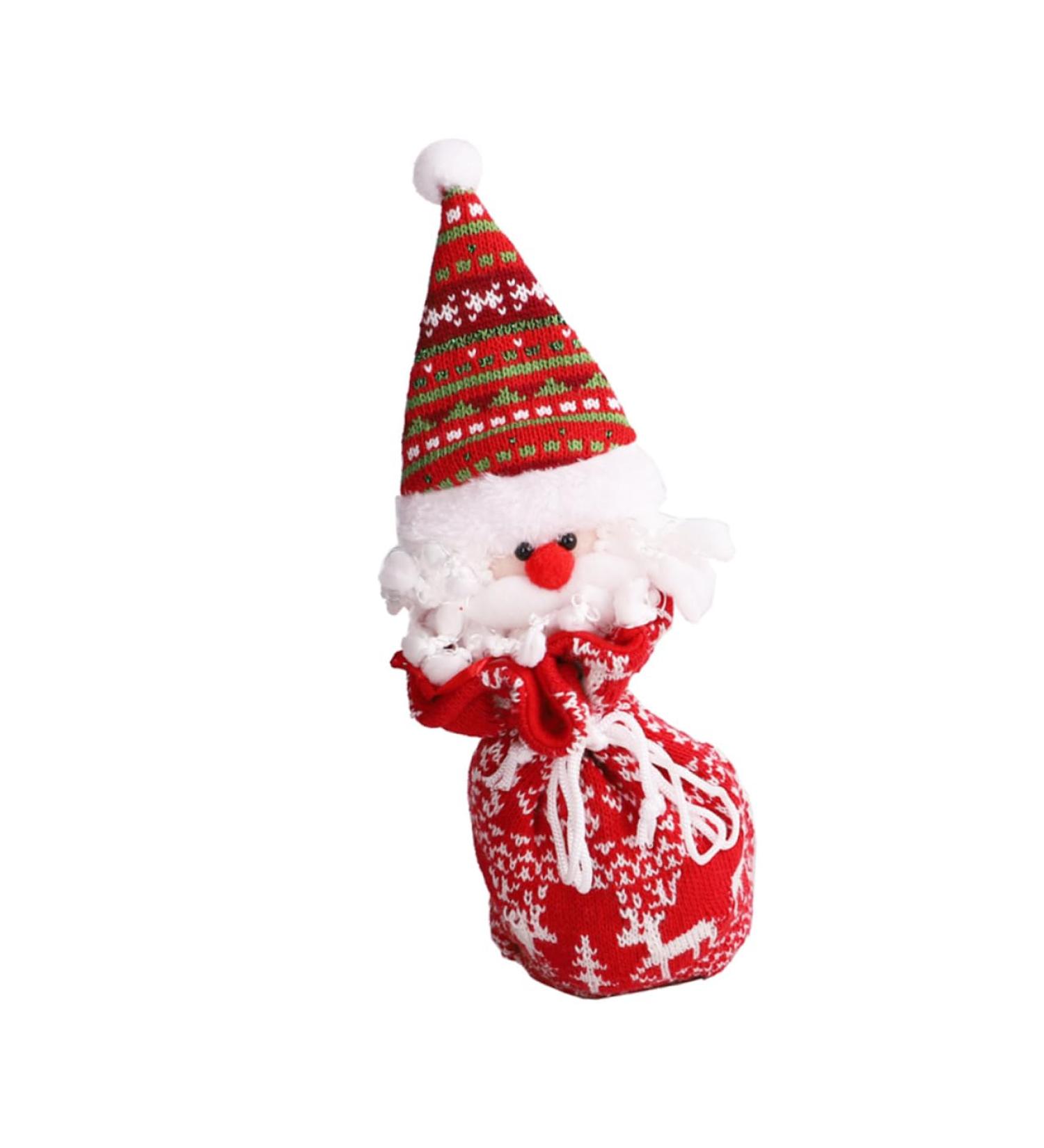 SEWOART 1pc Storage Ornament Child Adorable Hanging Claus Knitted Santa Candy Kids Bag Bags Draw - Buy Online on GoSupps.com