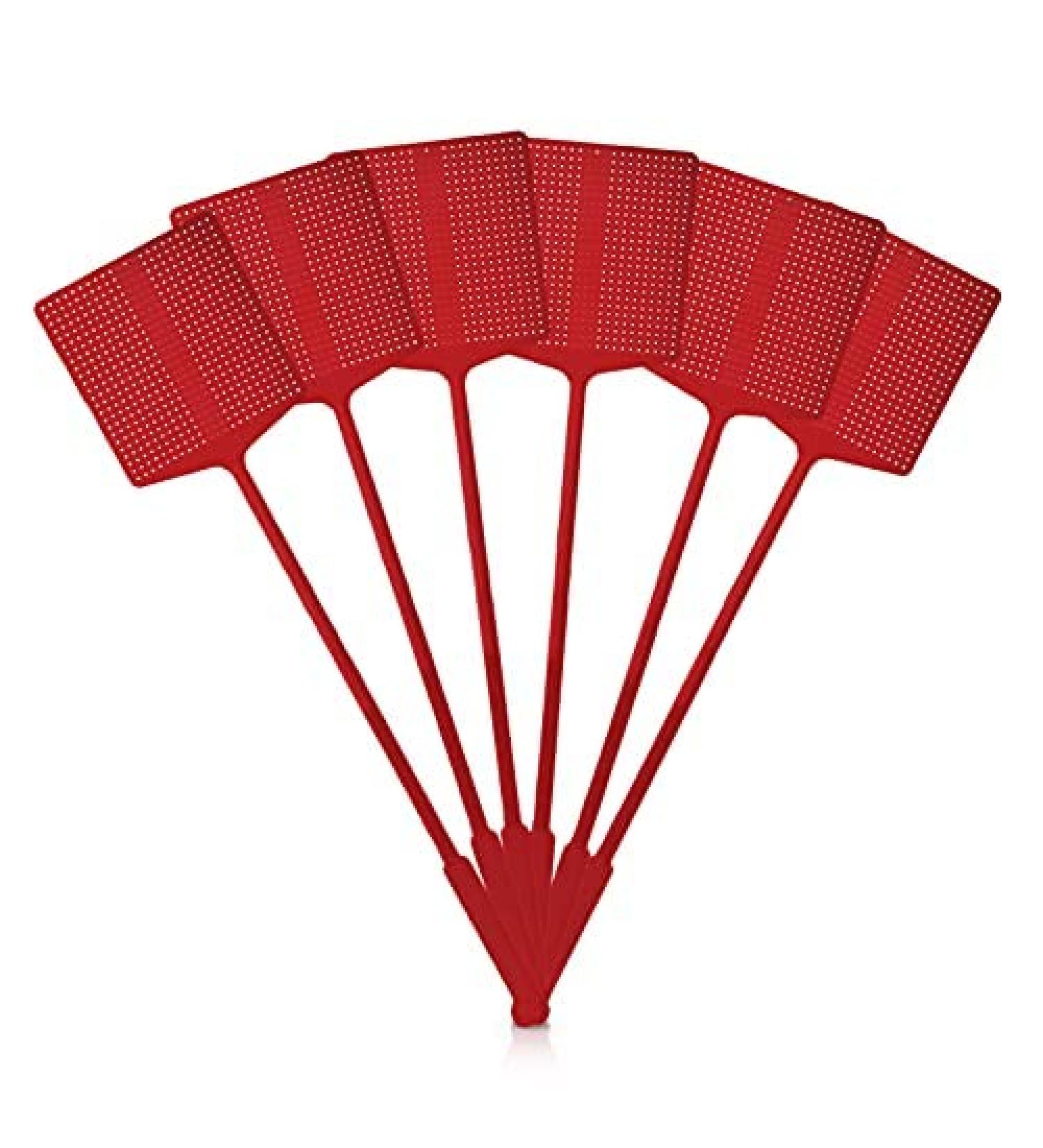 Catchmaster Fly Swatters - 6 Pack - Indoor & Outdoor Use - Long Reach - Non-Toxic Flexible Plastic - Buy Online on GoSupps.com