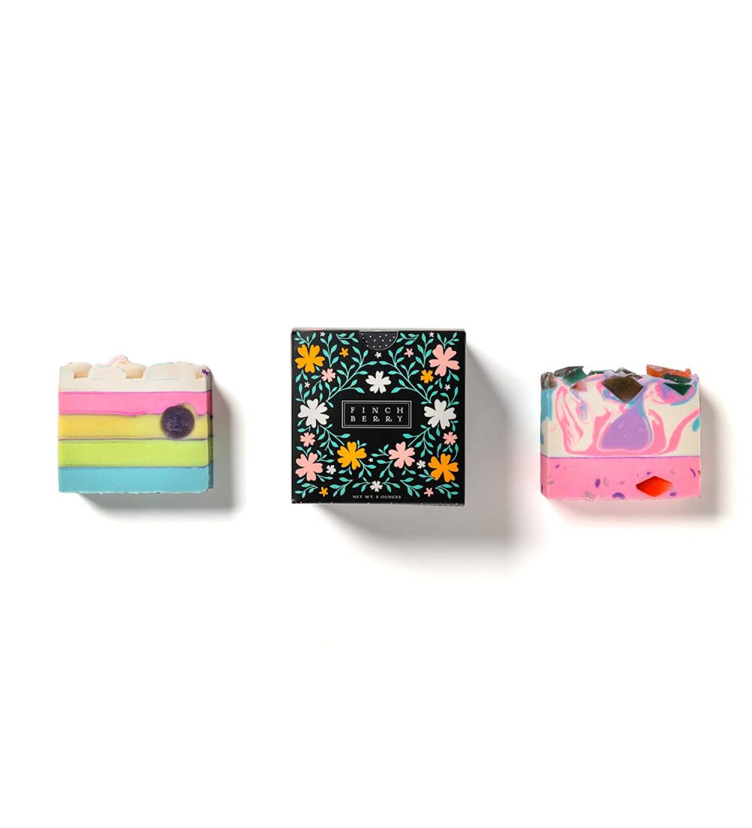 FinchBerry Natural 2 Bar Soap Set: Darling & Spark | Shea Butter & Coconut Oil | Hand & Body Bar Soap for Dry Skin | Organic Ingredients - Buy Online on GoSupps.com