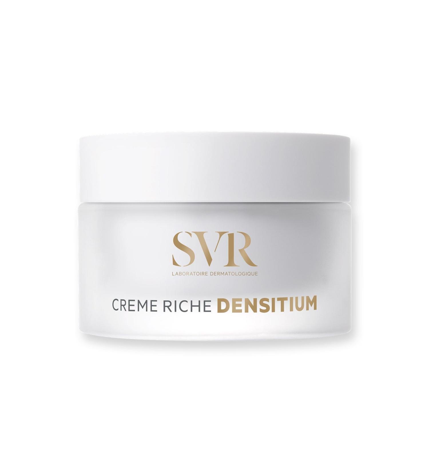 SVR - Densitium Cr me Riche Correction Globale - Soin anti- ge redensifiant et nourrissant - Pour peaux matures s ches tr s s ches - Acide hyaluronique Bio-calcium Peptides Probiotiques - 50 ml